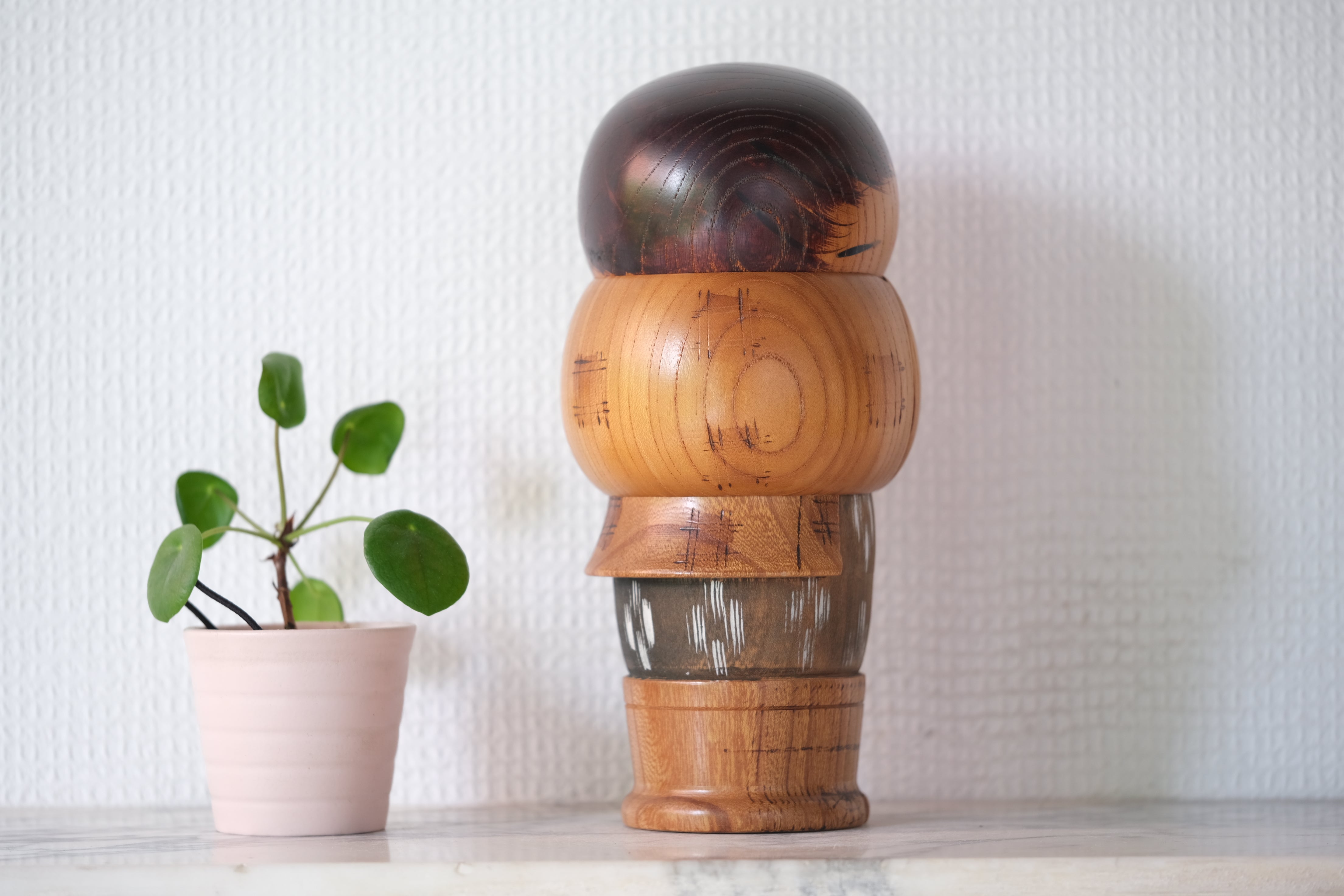 Rare Vintage Sosaku Kokeshi by Aoki Ryoka | 21,5 cm