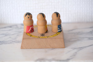 Cute Vintage Sumo Kokeshi Set | 3,8 cm