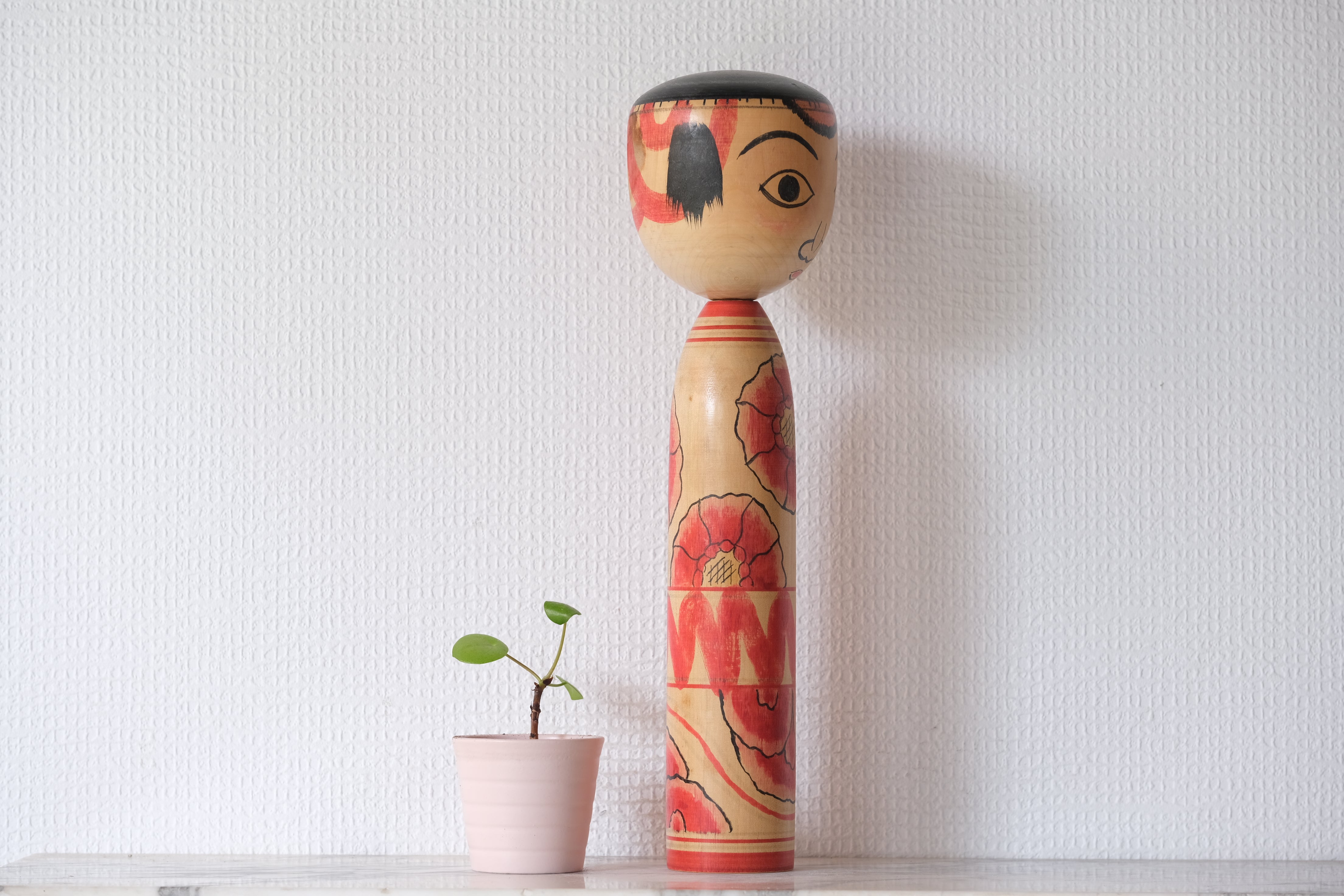 Large Vintage Nakanosawa Kokeshi by Iwamoto Yoshizo 岩本芳蔵 1912-1973) | 35,5 cm