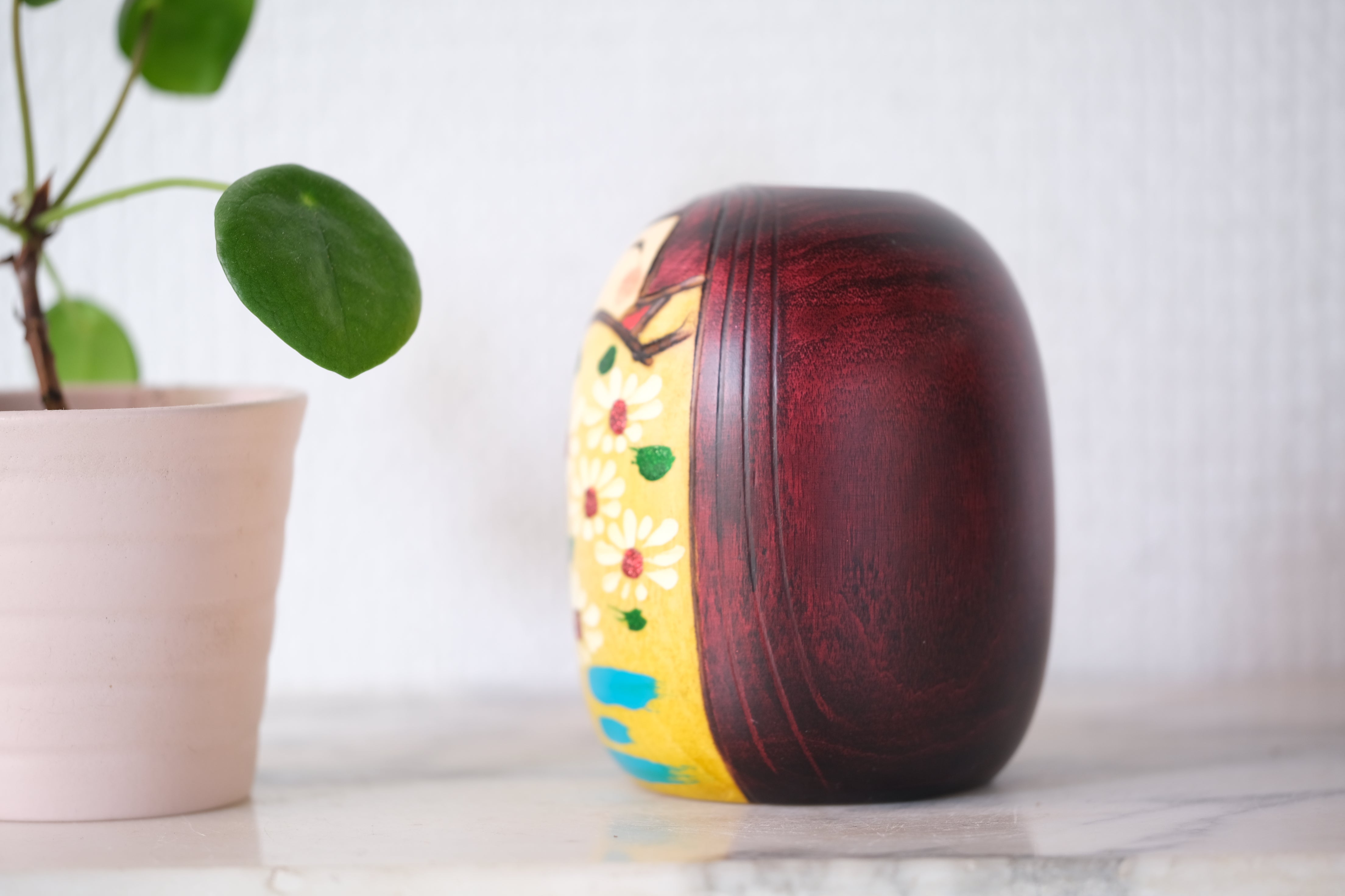 Cute Vintage Creative Kokeshi by Toshio Sekiguchi 関口俊夫 (1947-) | Pen holder | With Original Box | 8,5 cm