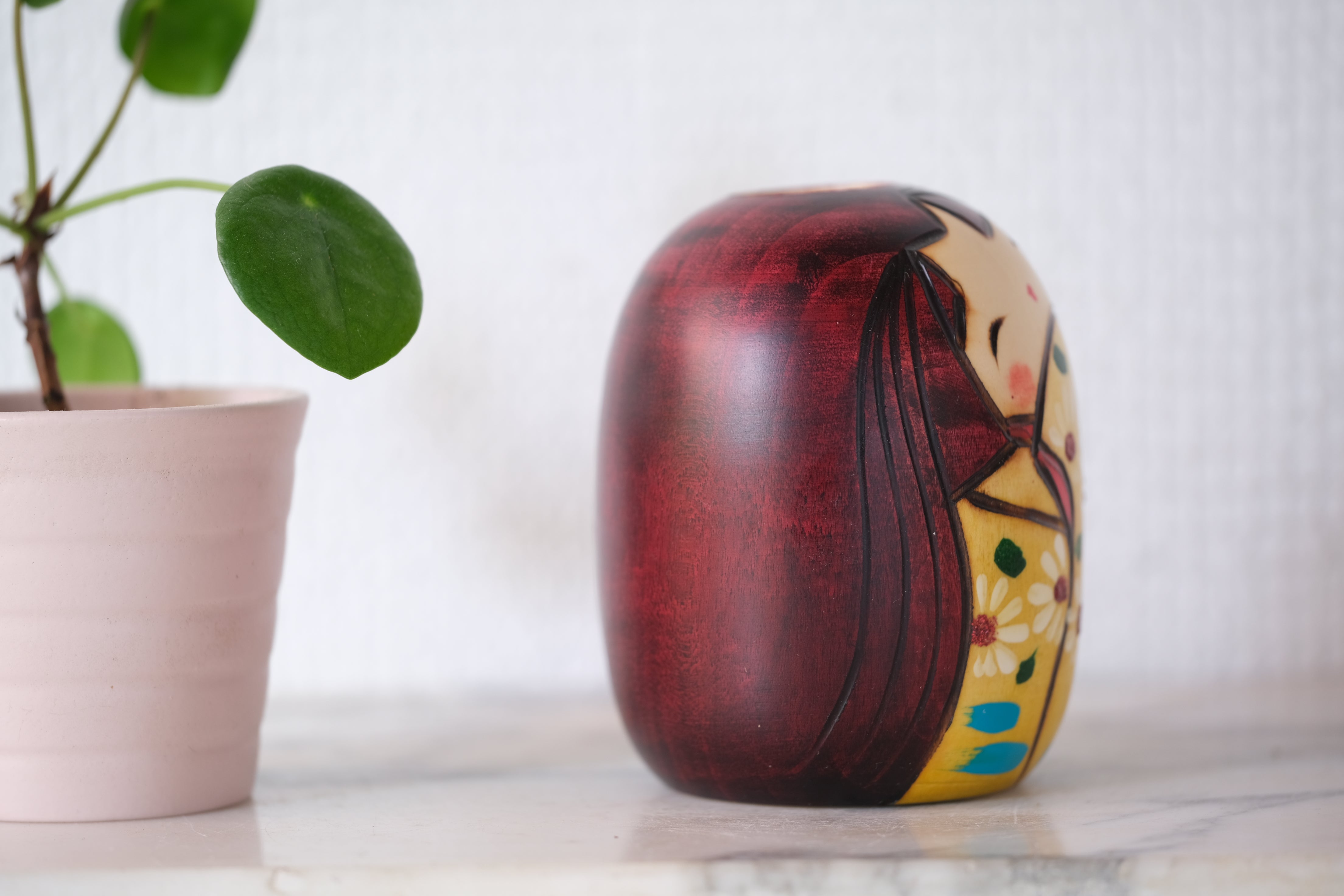 Cute Vintage Creative Kokeshi by Toshio Sekiguchi 関口俊夫 (1947-) | Pen holder | With Original Box | 8,5 cm