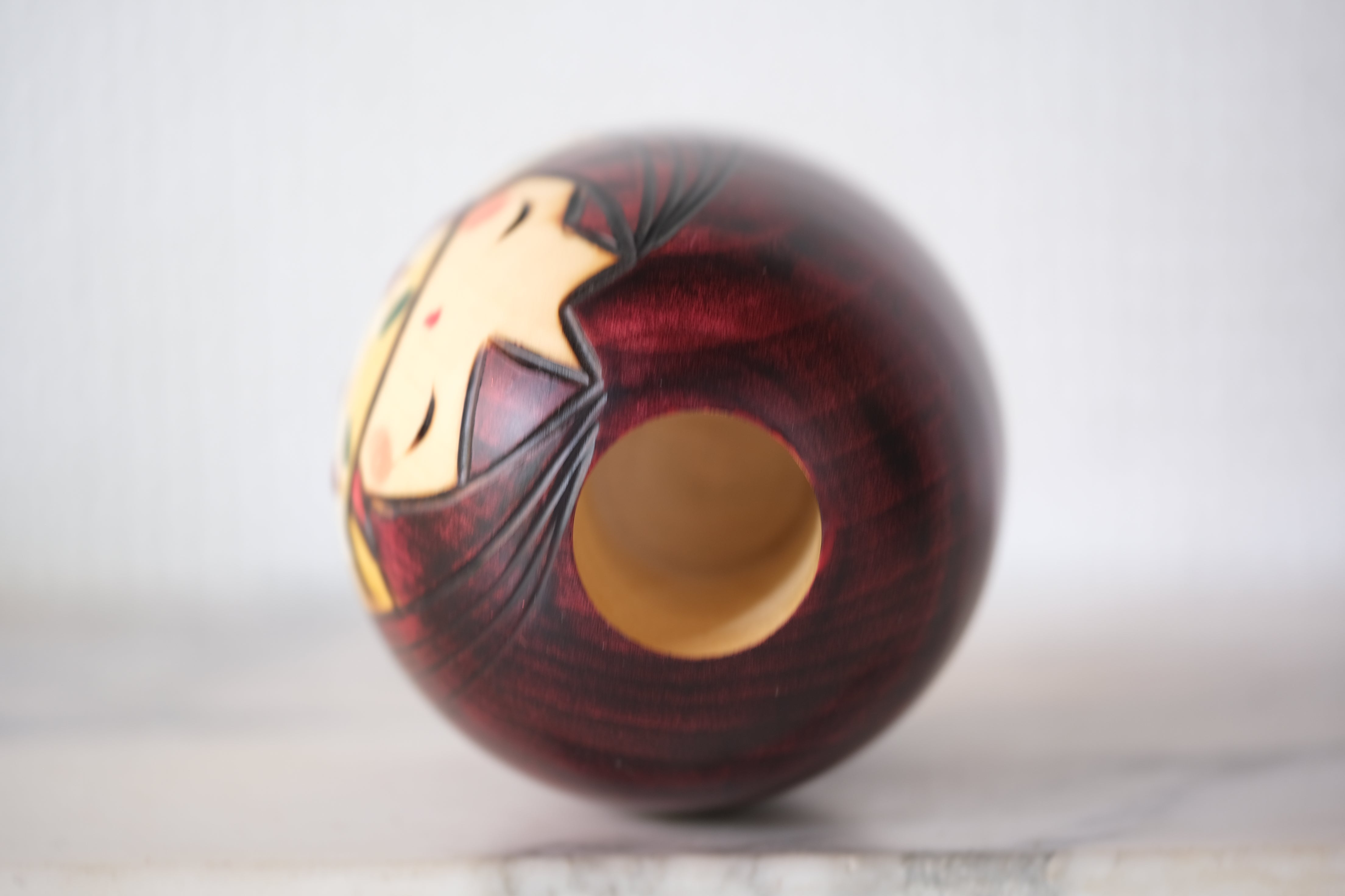 Cute Vintage Creative Kokeshi by Toshio Sekiguchi 関口俊夫 (1947-) | Pen holder | With Original Box | 8,5 cm