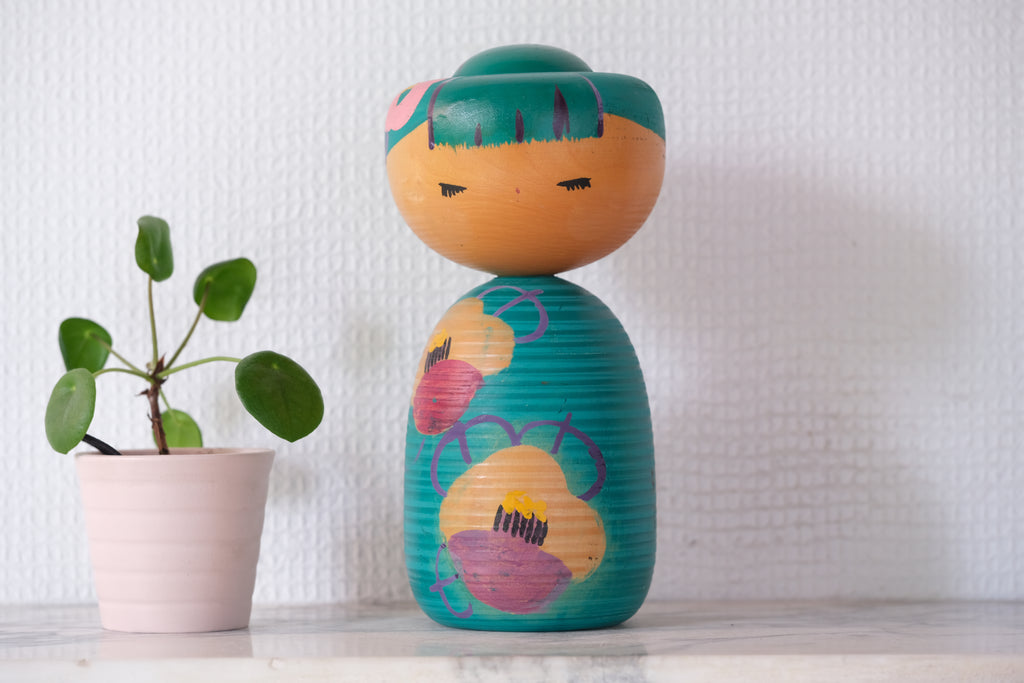Rare Vintage Creative Kokeshi by Hiroe Fukushima | 19,5 cm