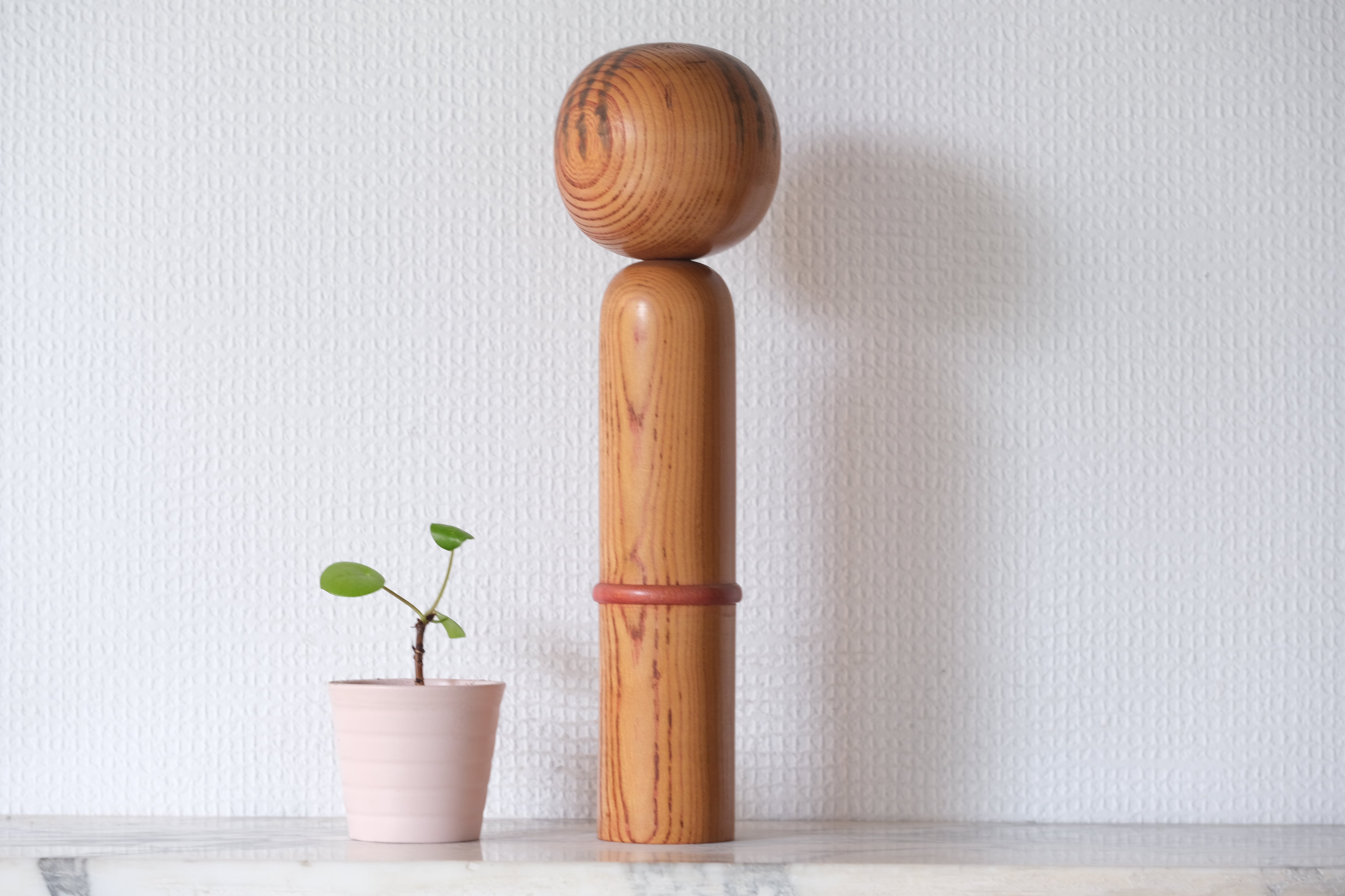 Exclusive Vintage Sosaku Kokeshi by Hideo Ishihara (1925-1999) | Titled:  夕陽 - Yuhi - Sunset | 30 cm