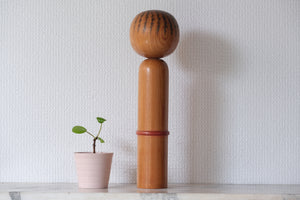 Exclusive Vintage Sosaku Kokeshi by Hideo Ishihara (1925-1999) | Titled:  夕陽 - Yuhi - Sunset | 30 cm