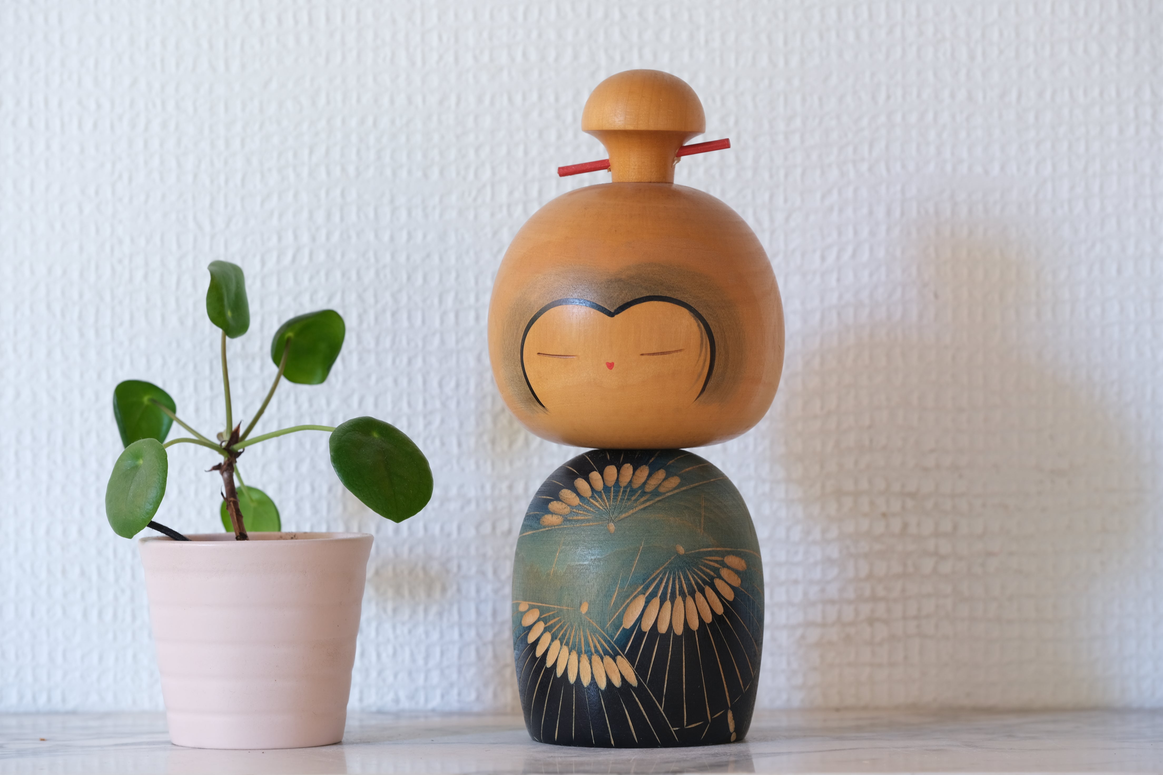 Rare vintage Creative Kokeshi by Yuji Kawase 川瀬祐志作 (1938-) | 19 cm
