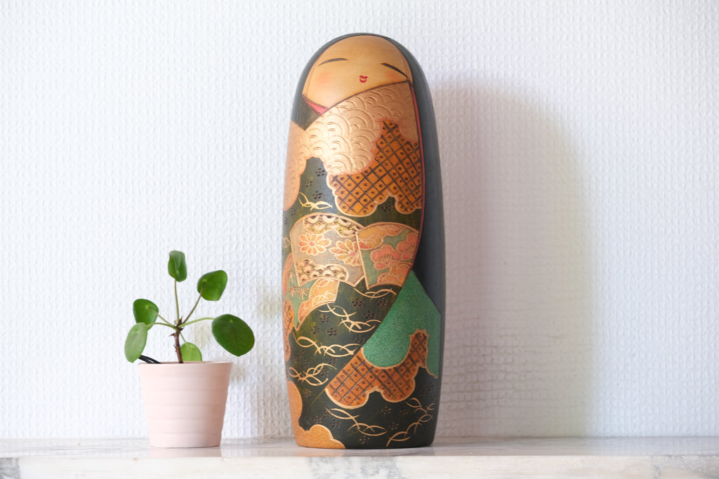 Exclusive Vintage Creative Kokeshi by Toshio Sekiguchi 関口俊夫 (1947-) | 29 cm