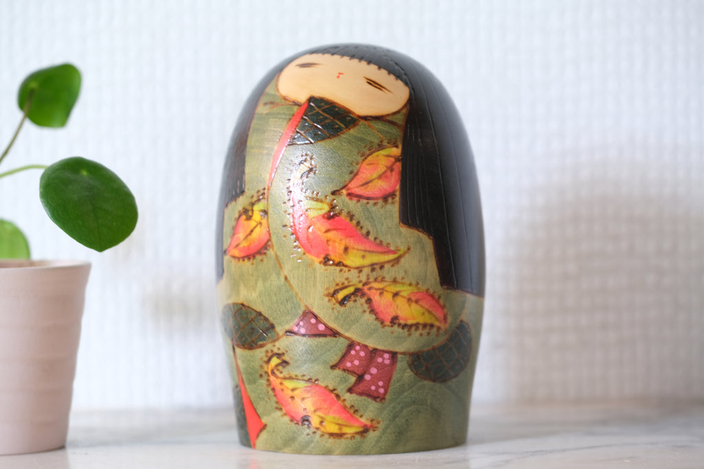 Vintage Creative Kokeshi by Miyagawa Kunio 宮川邦夫 (1933-) | 12,5 cm