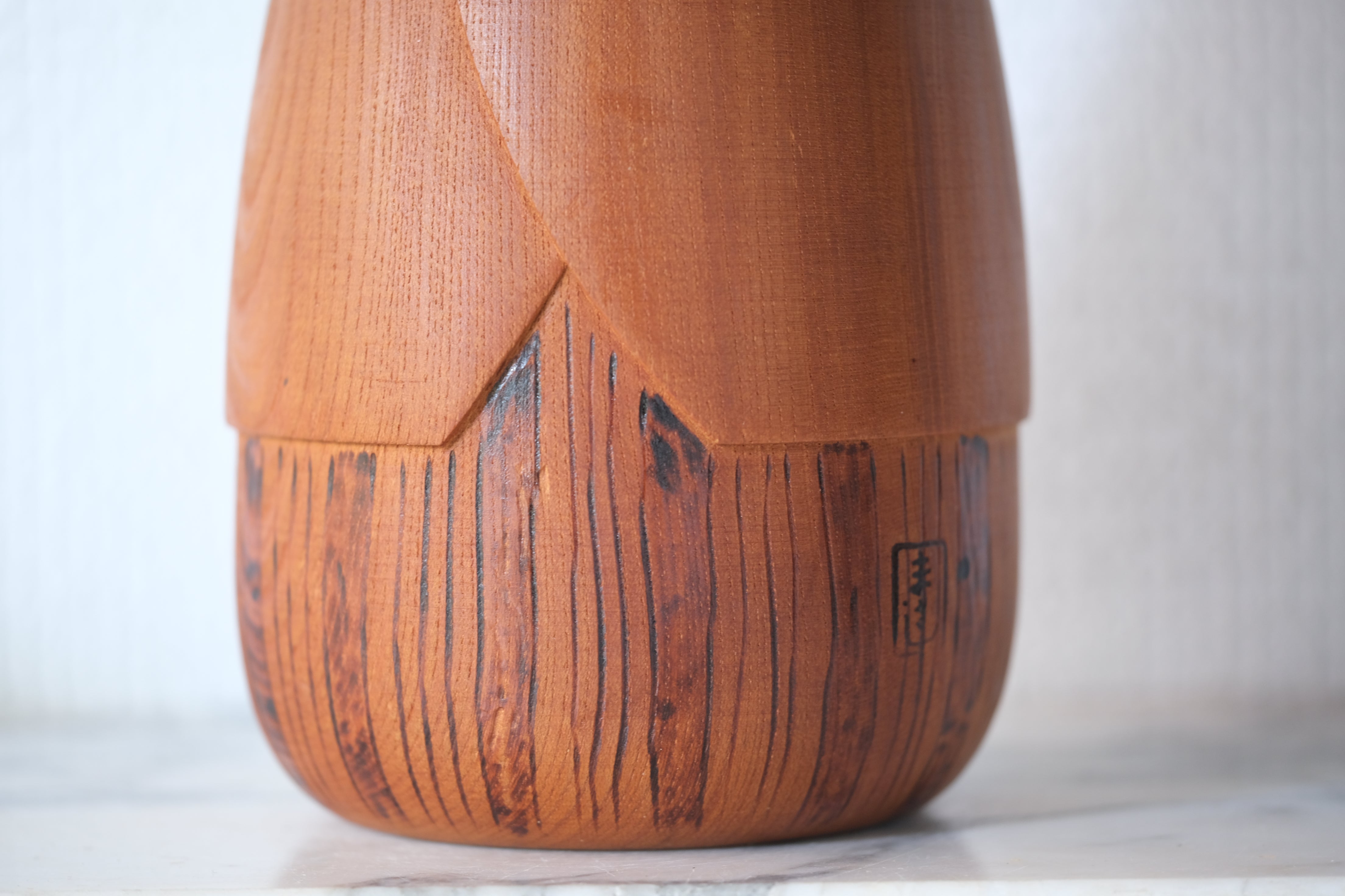 Exclusive Vintage Creative Kokeshi by Kato Masami 加藤正美 (1925-2012) | Titled: 雪国 - Yukiguni - Snow Country | 29,5 cm