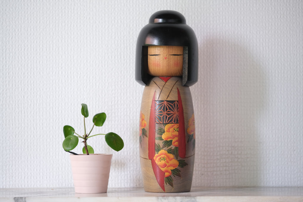 Vintage Gumma Kokeshi By Sato Suigai 佐藤翠崕 (1920 - ) | 28,5 cm