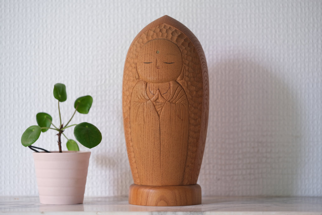 Rare Vintage Sosaku Kokeshi by Aoki Ryoka | Bodhisattva | 20,5 cm