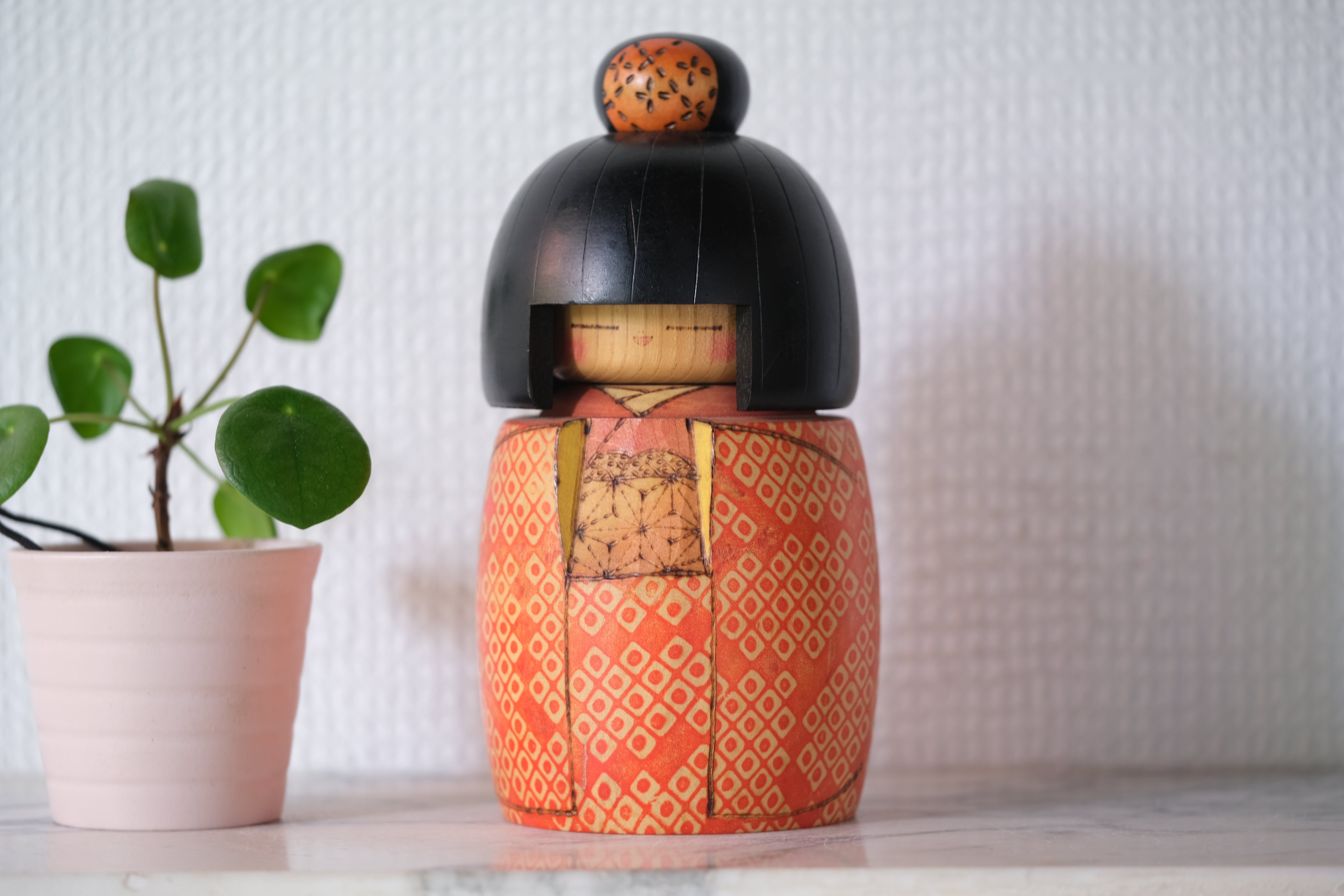 Rare Vintage Gumma Kokeshi by Kazuo Takamizawa 高見沢一夫 (1927-) | 16,5 cm