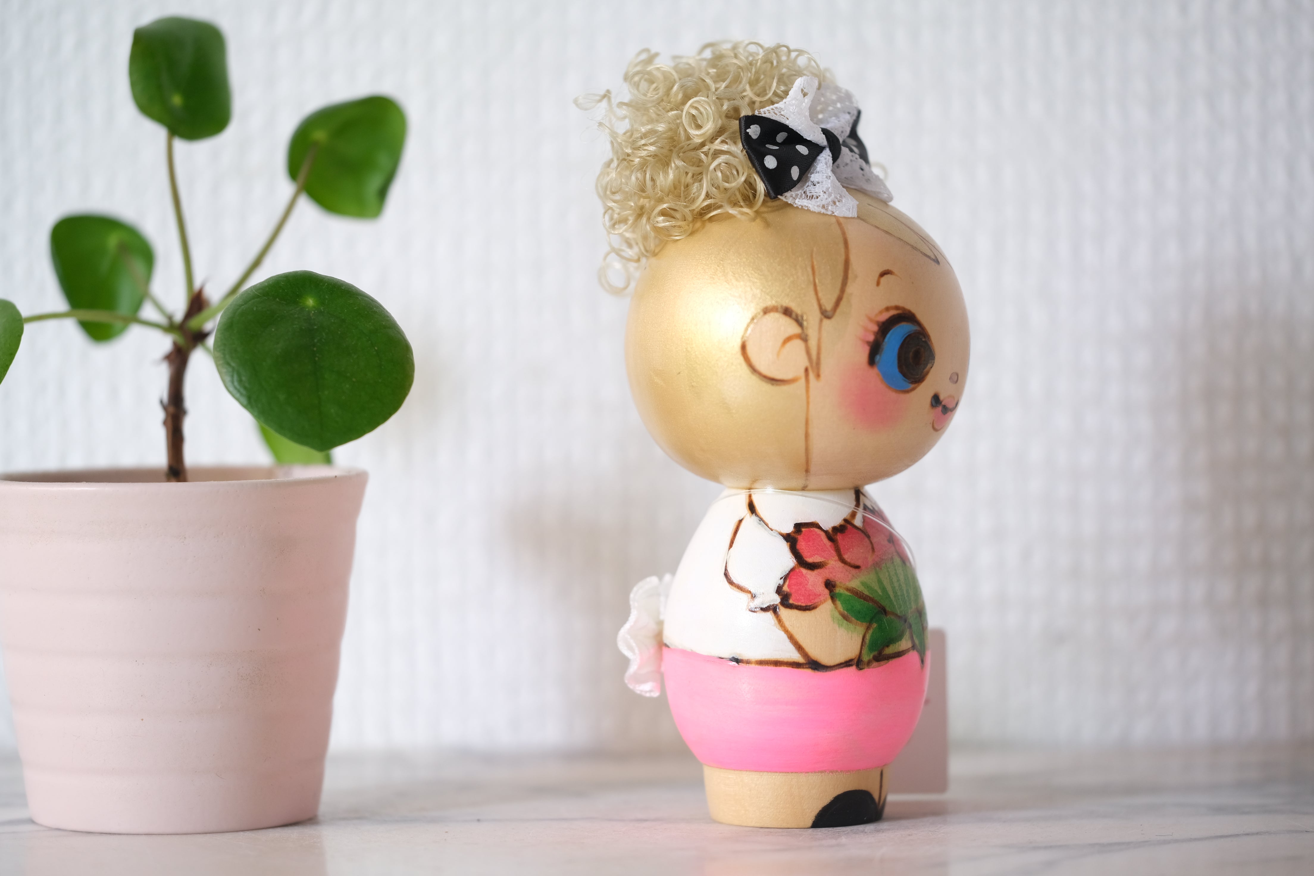 Cokets | Kokeshi Inspired Doll | 13 cm
