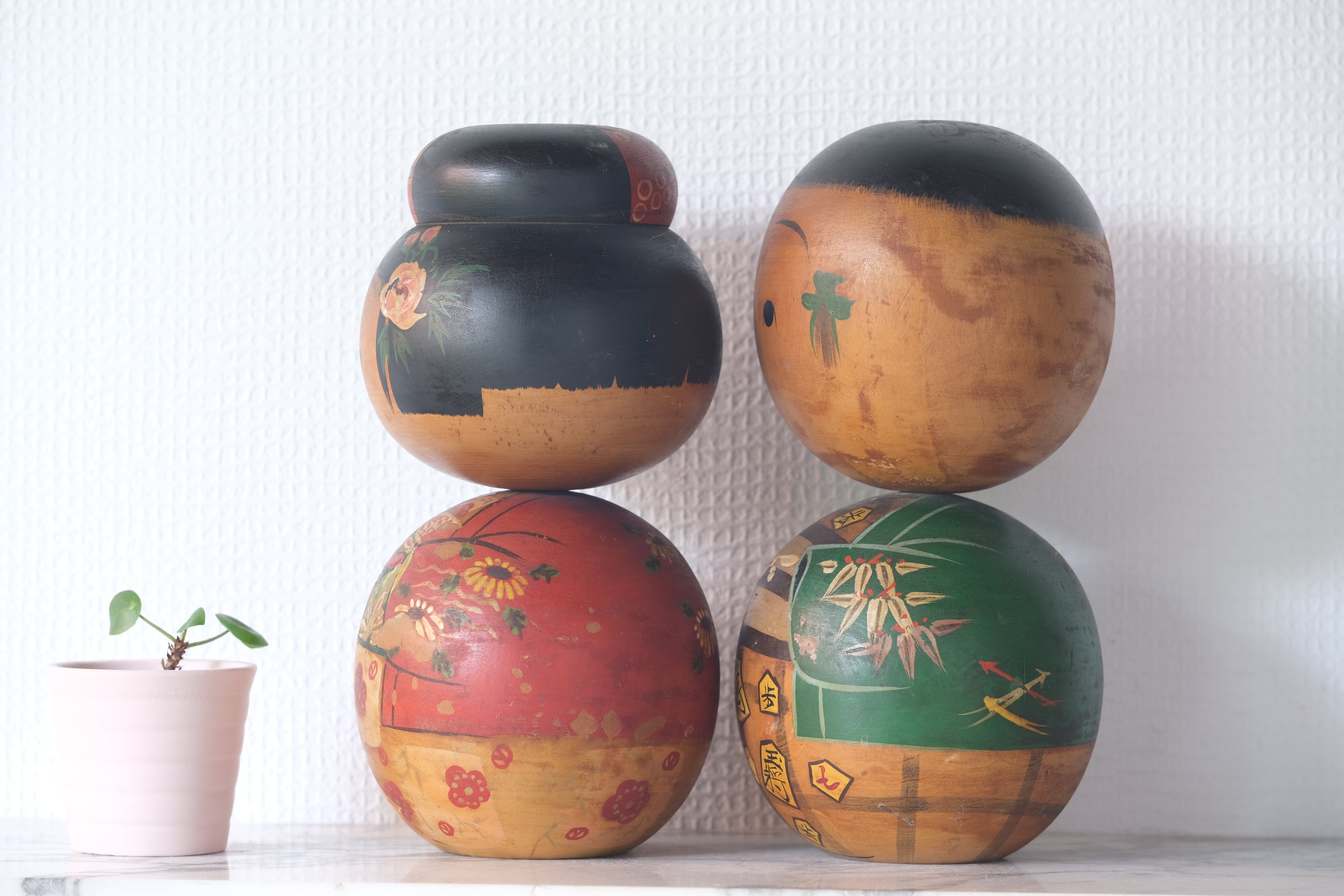 Large Pair of Vintage Creative Kokeshi | 23 cm