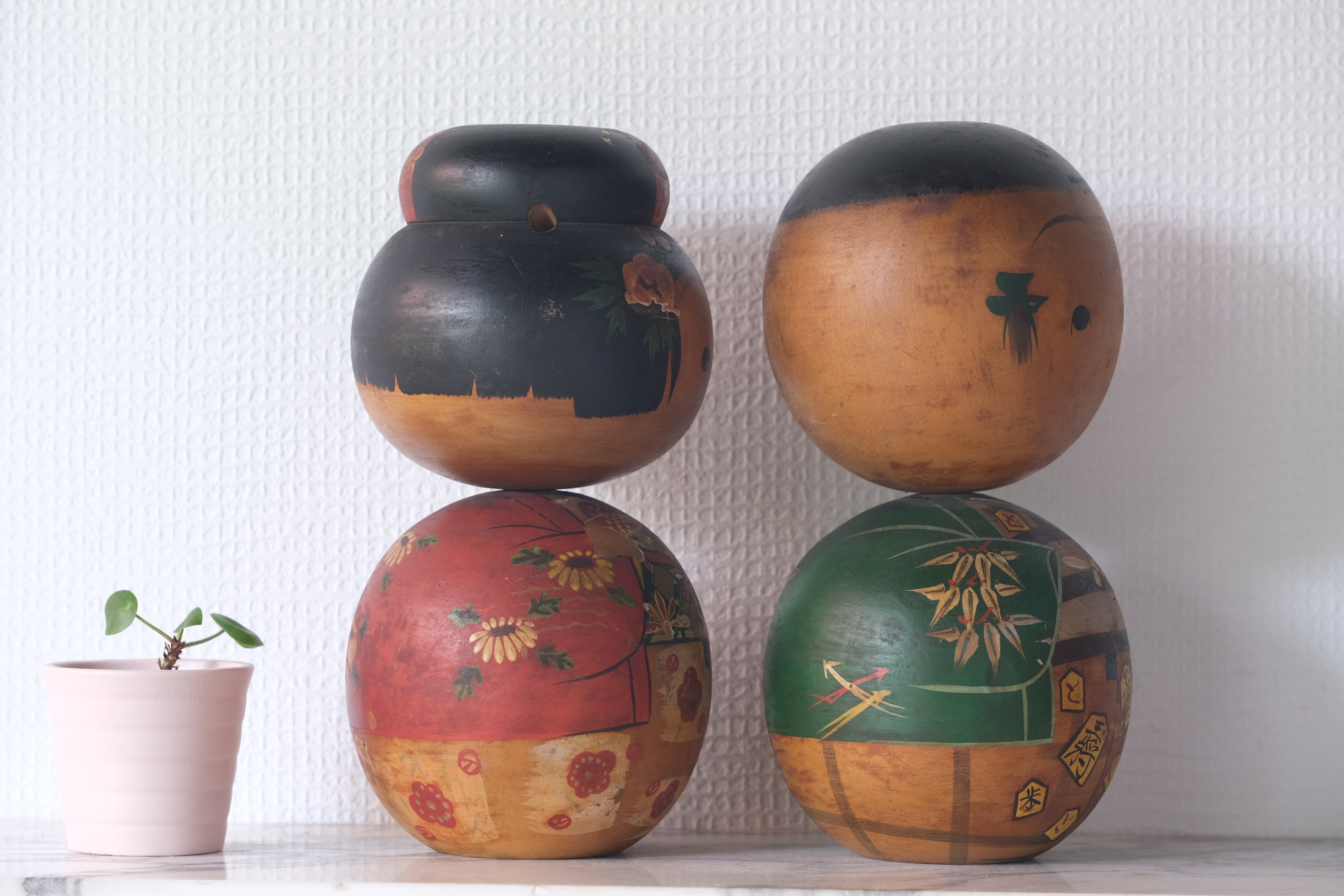 Large Pair of Vintage Creative Kokeshi | 23 cm