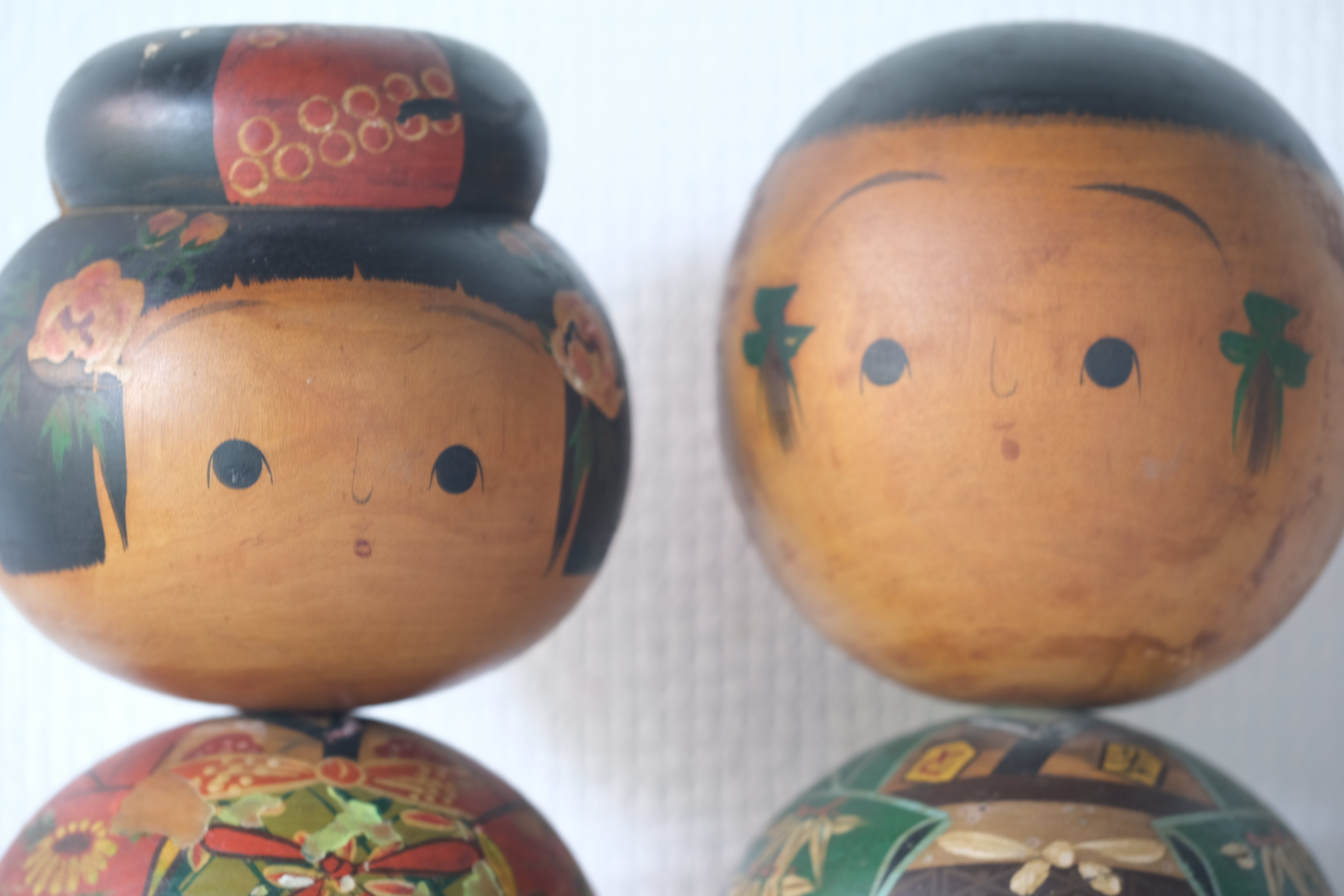 Large Pair of Vintage Creative Kokeshi | 23 cm