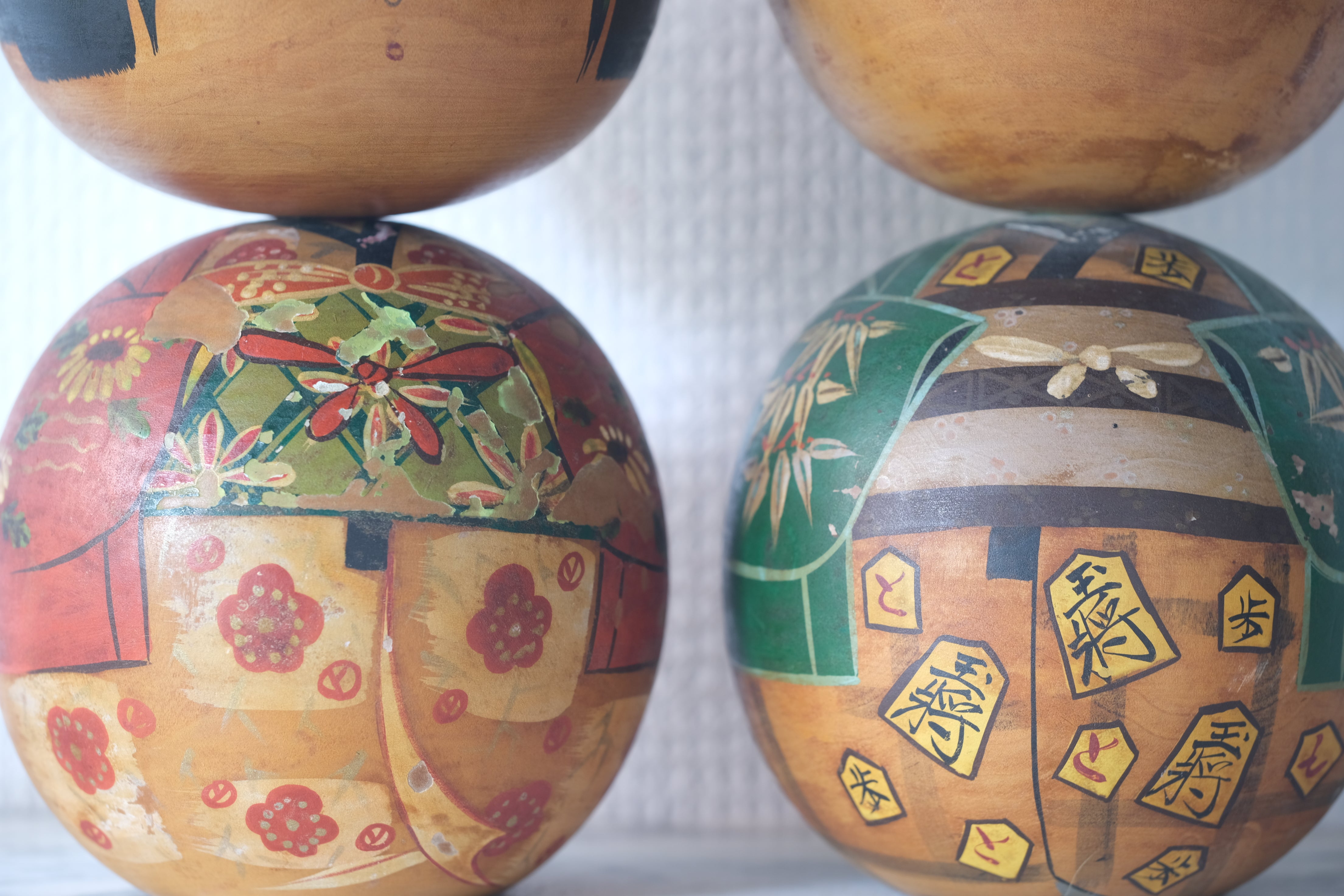 Large Pair of Vintage Creative Kokeshi | 23 cm