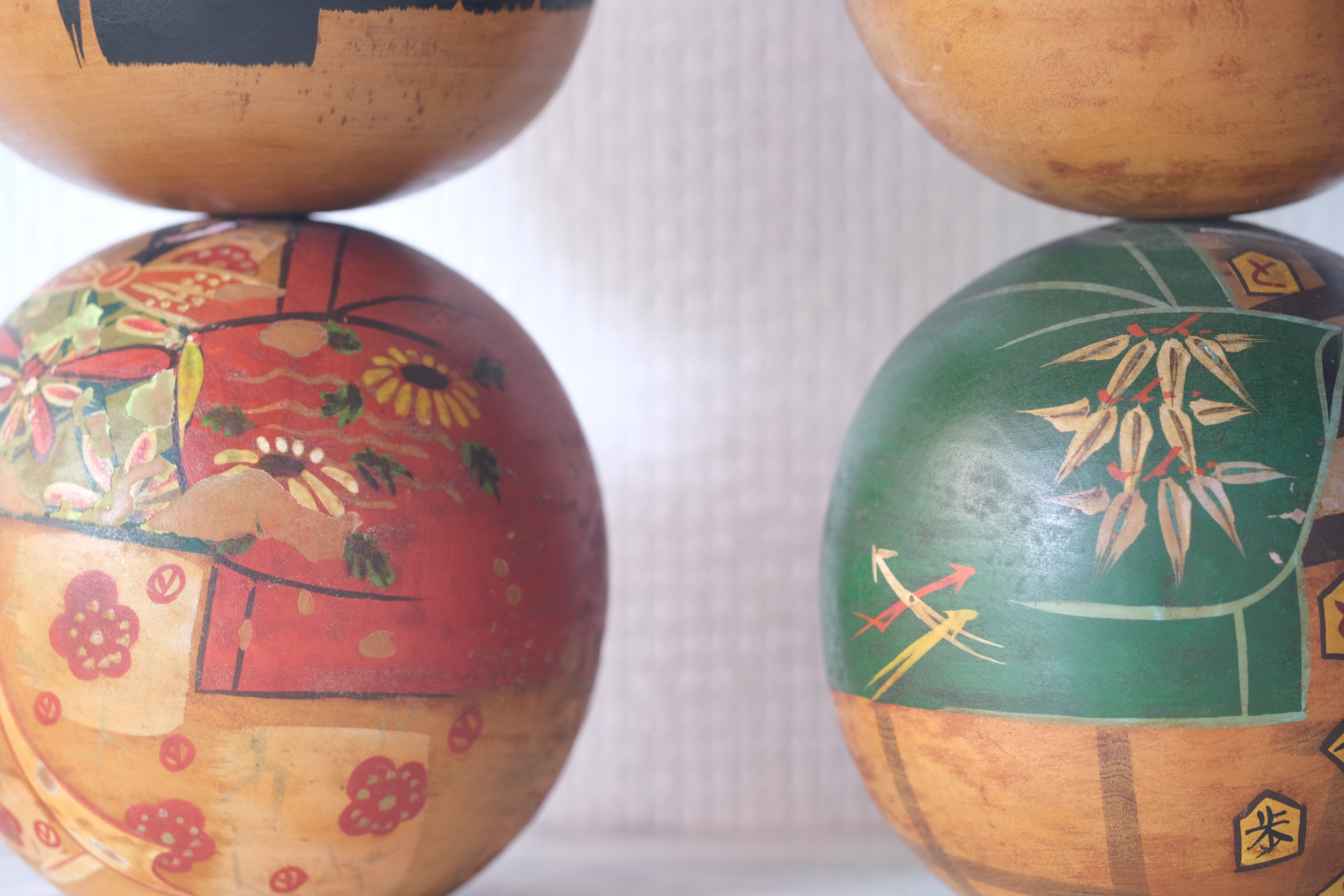 Large Pair of Vintage Creative Kokeshi | 23 cm