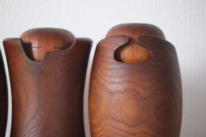 Exclusive Vintage Creative Kokeshi by Miyajima Muhitsu 宮島 無筆 (1929-) | Titled: 'Sambiki Saru' | 15 cm