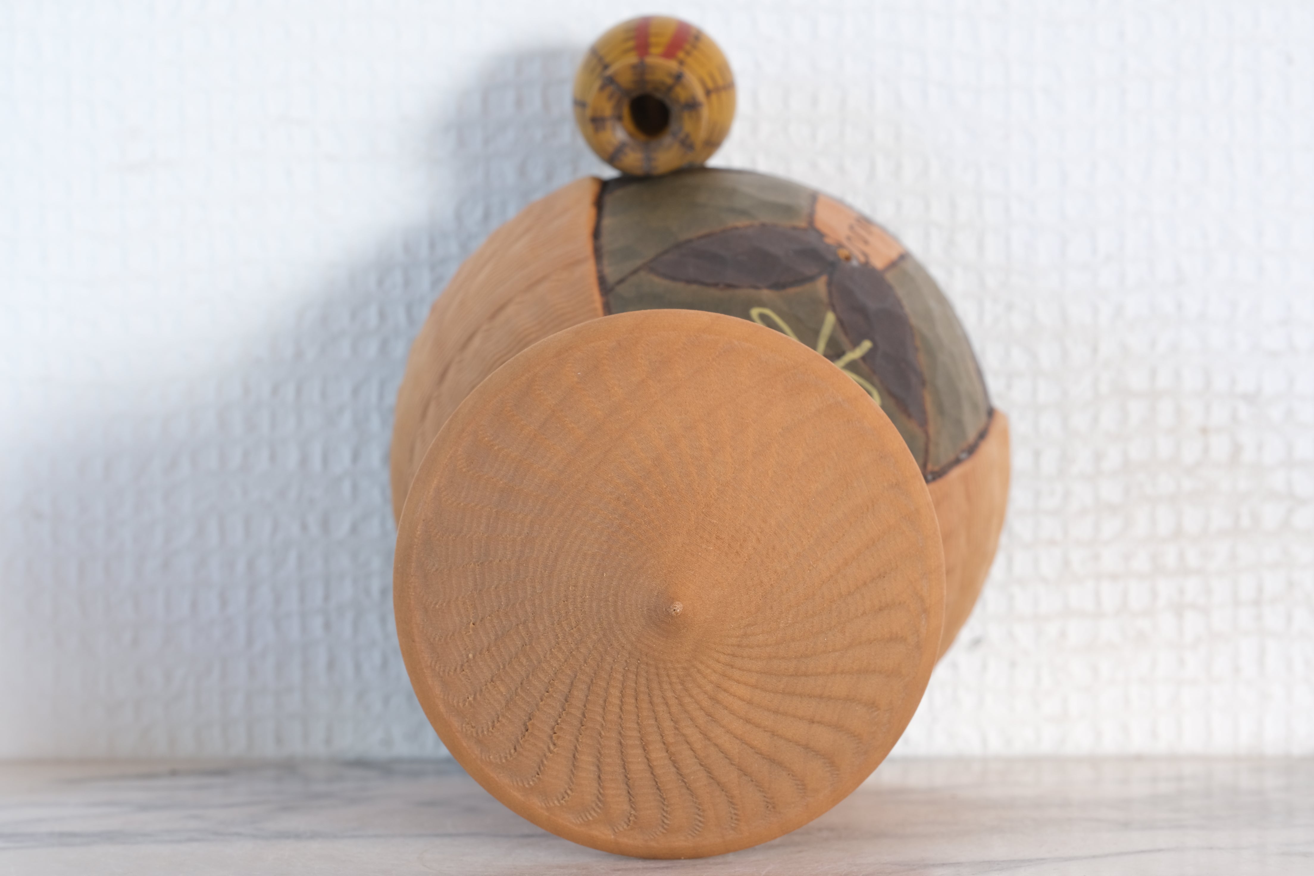 Exclusive Vintage Sosaku Kokeshi by Sansaku Sekiguchi 関口 三作 (1925-2018) | Titled: 太公望 - Taikobo - Angler | 16,5 cm