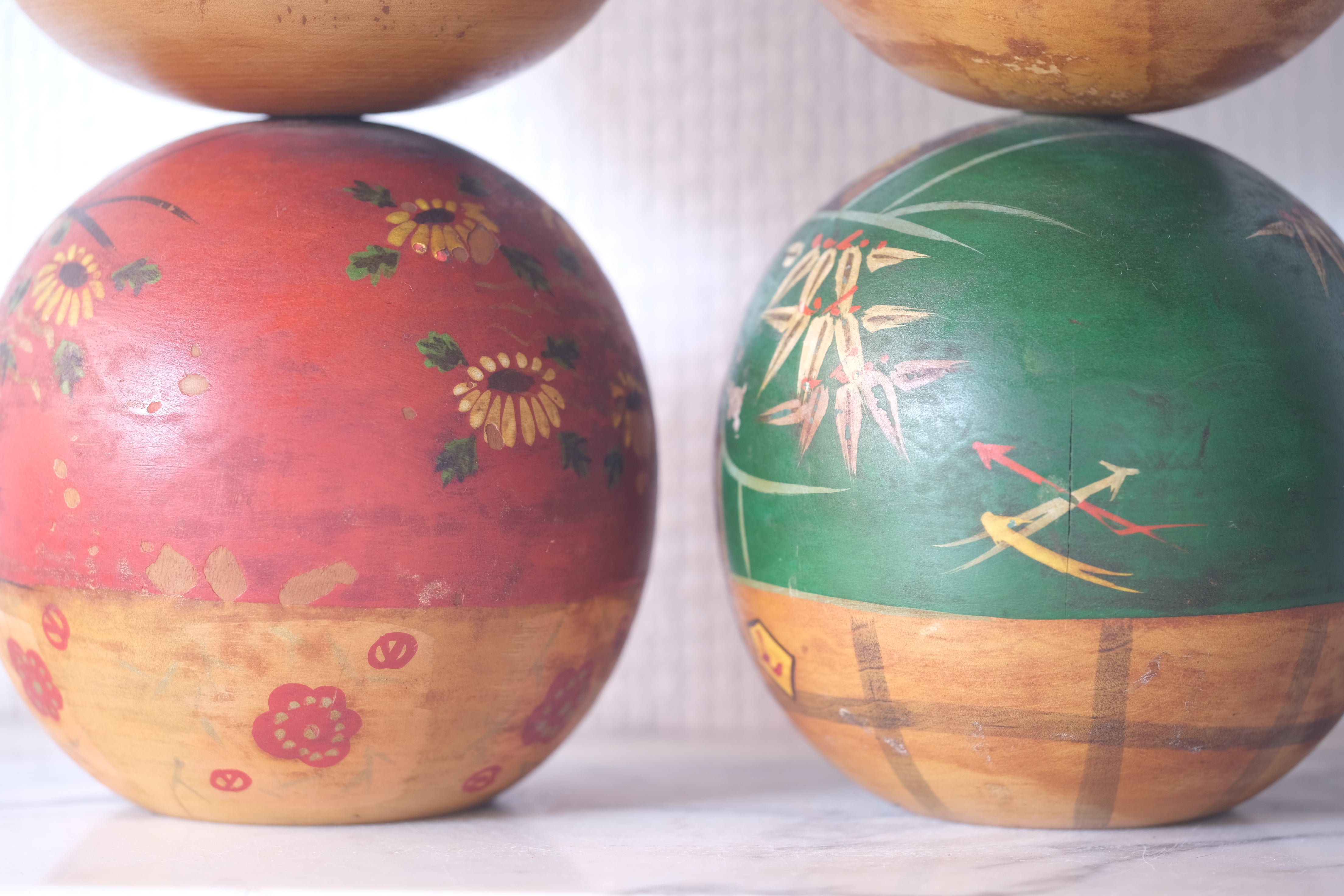 Large Pair of Vintage Creative Kokeshi | 23 cm