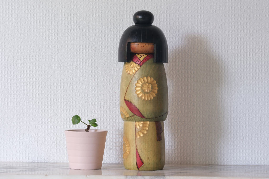 Vintage Gumma Kokeshi By Kazuo Takamizawa 高見沢一夫 (1927-) | Titled: 優雅 - Elegance | 24,5 cm