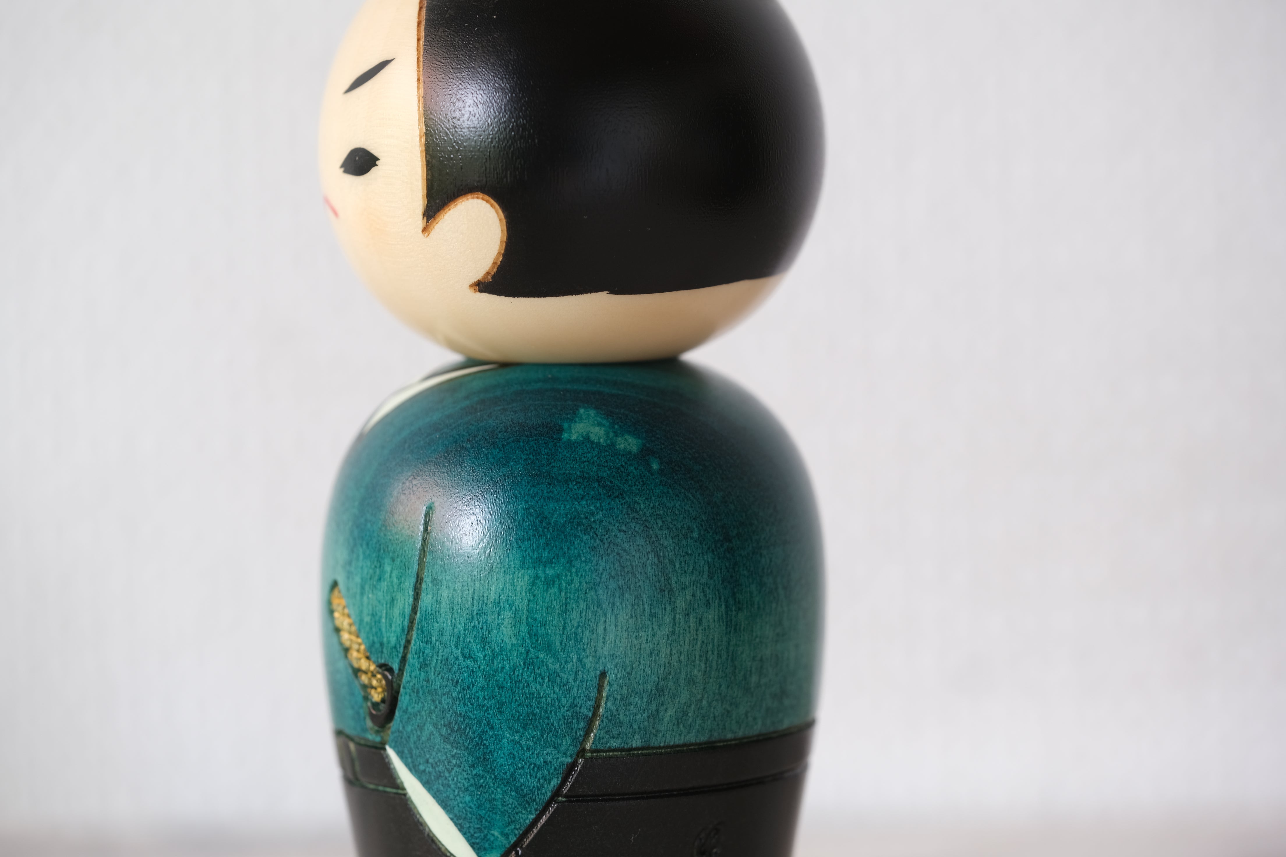 Vintage Sosaku Kokeshi by Usaburo | Samurai | With Original Box | 14 cm