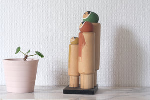 Rare Set of Sosaku Kokeshi By the Awardwinning Shozan Shido (1932-1995) | 15 cm