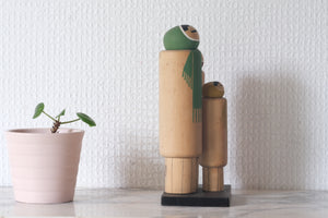 Rare Set of Sosaku Kokeshi By the Awardwinning Shozan Shido (1932-1995) | 15 cm