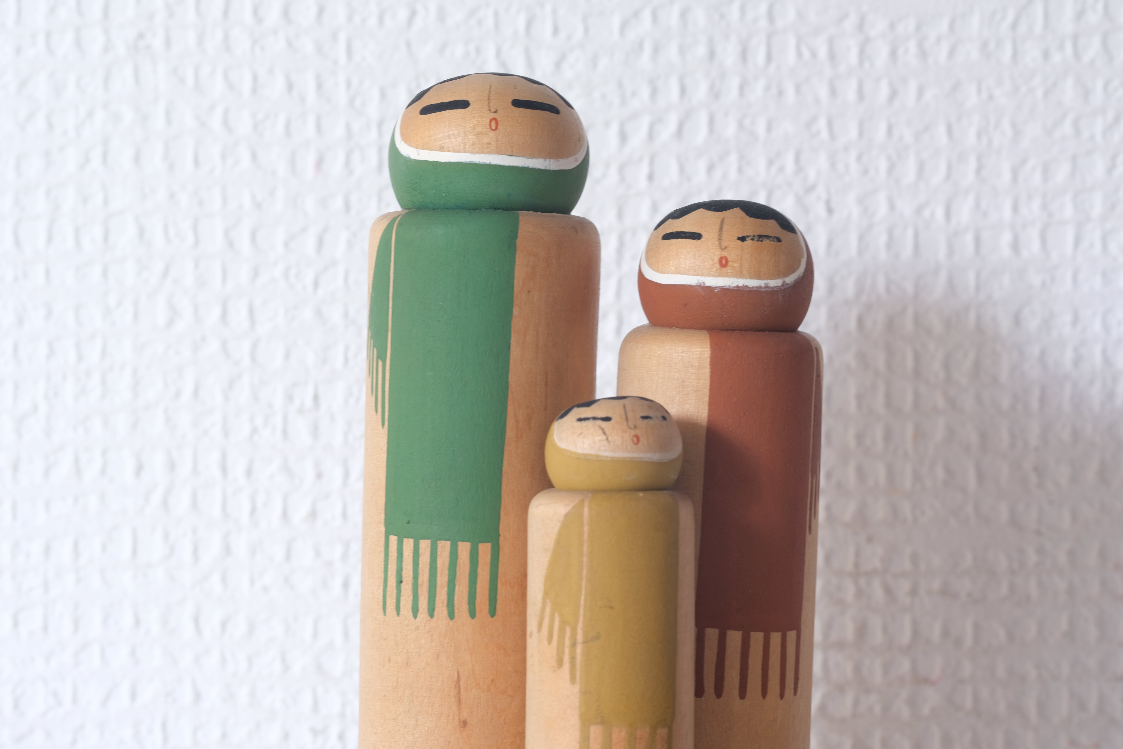 Rare Set of Sosaku Kokeshi By the Awardwinning Shozan Shido (1932-1995) | 15 cm