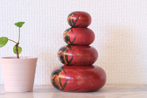 Rare Stacked Vintage Daruma Tower | 14,5 cm