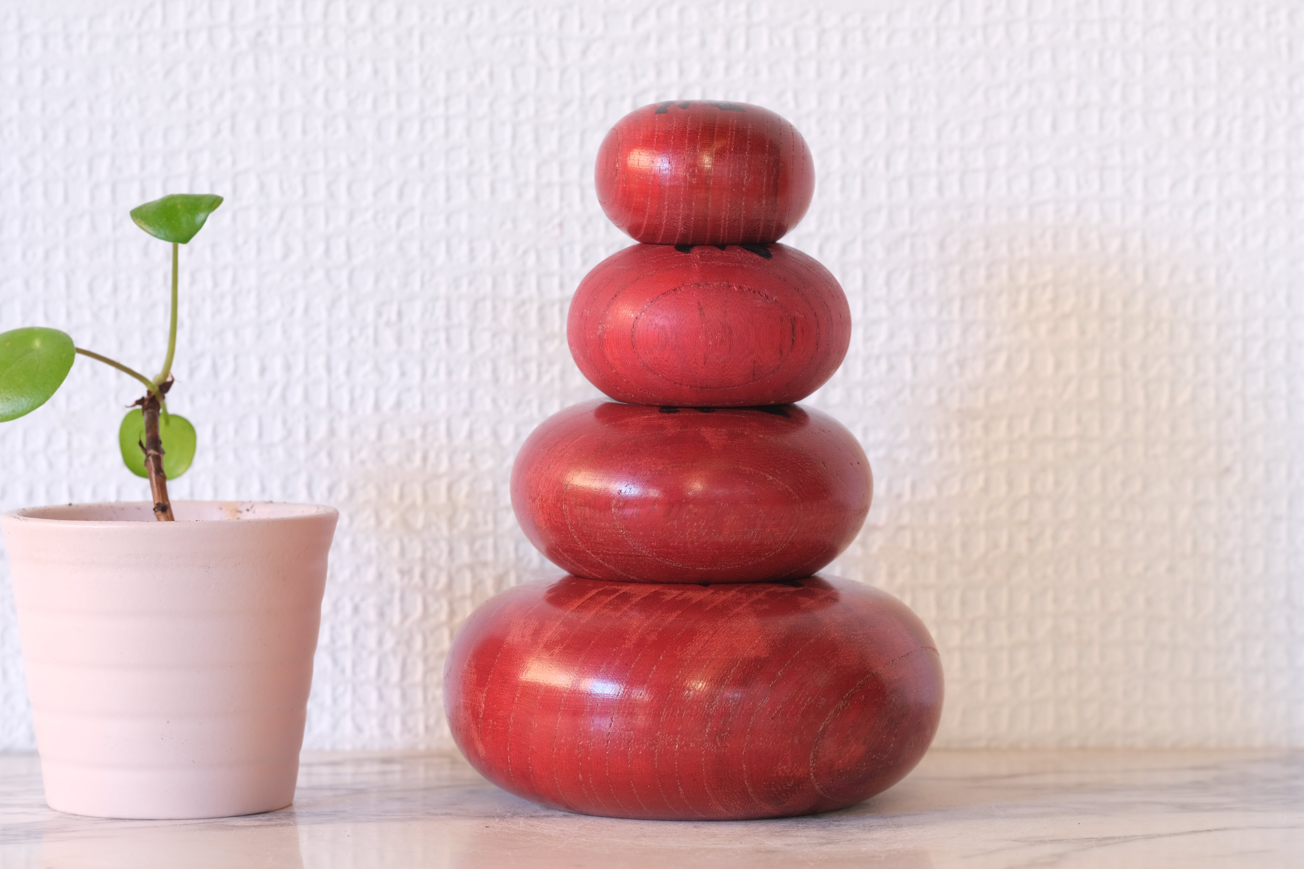 Rare Stacked Vintage Daruma Tower | 14,5 cm