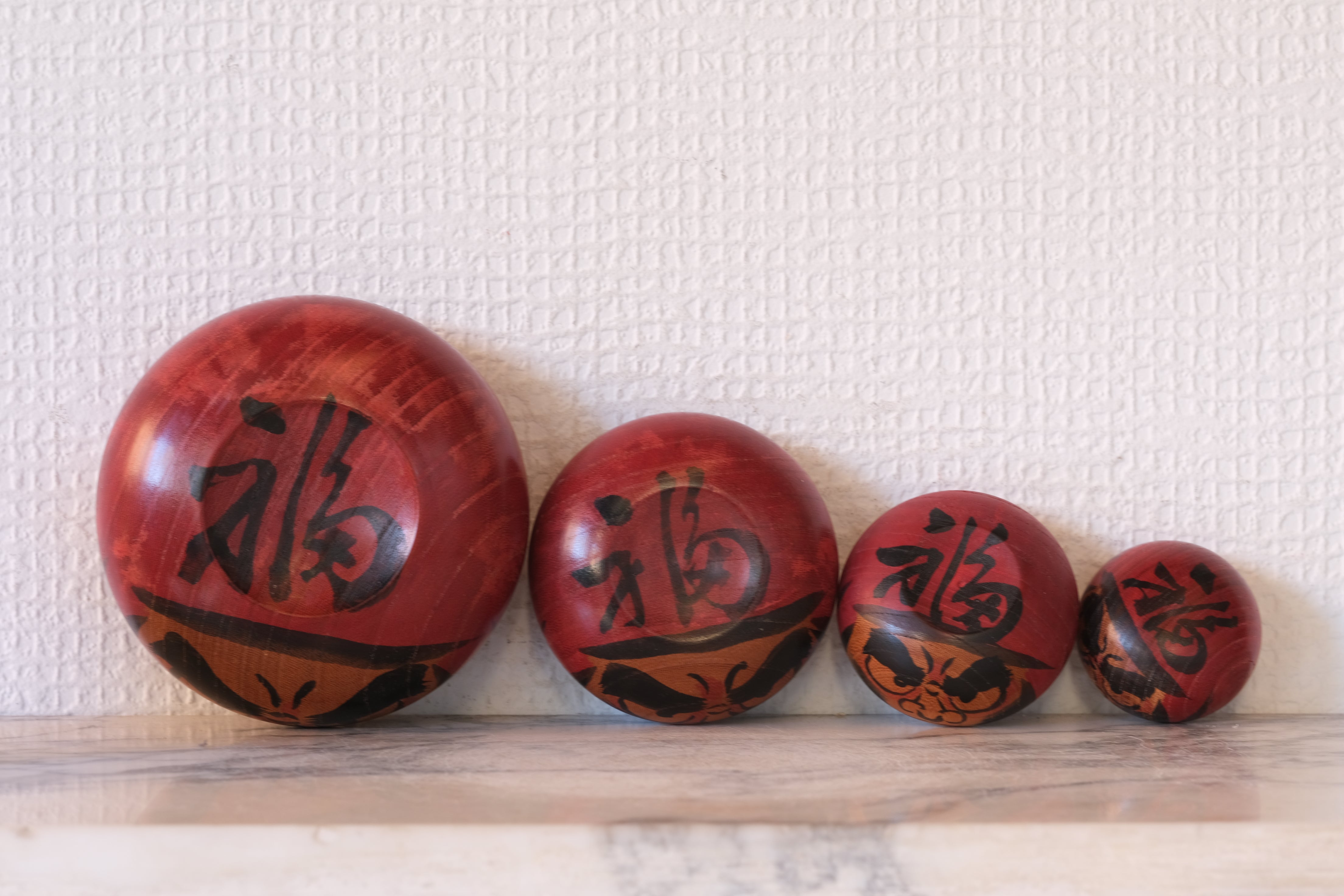 Rare Stacked Vintage Daruma Tower | 14,5 cm