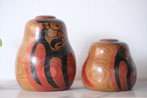 A pair of Vintage Daruma | 7,5 cm and 11 cm