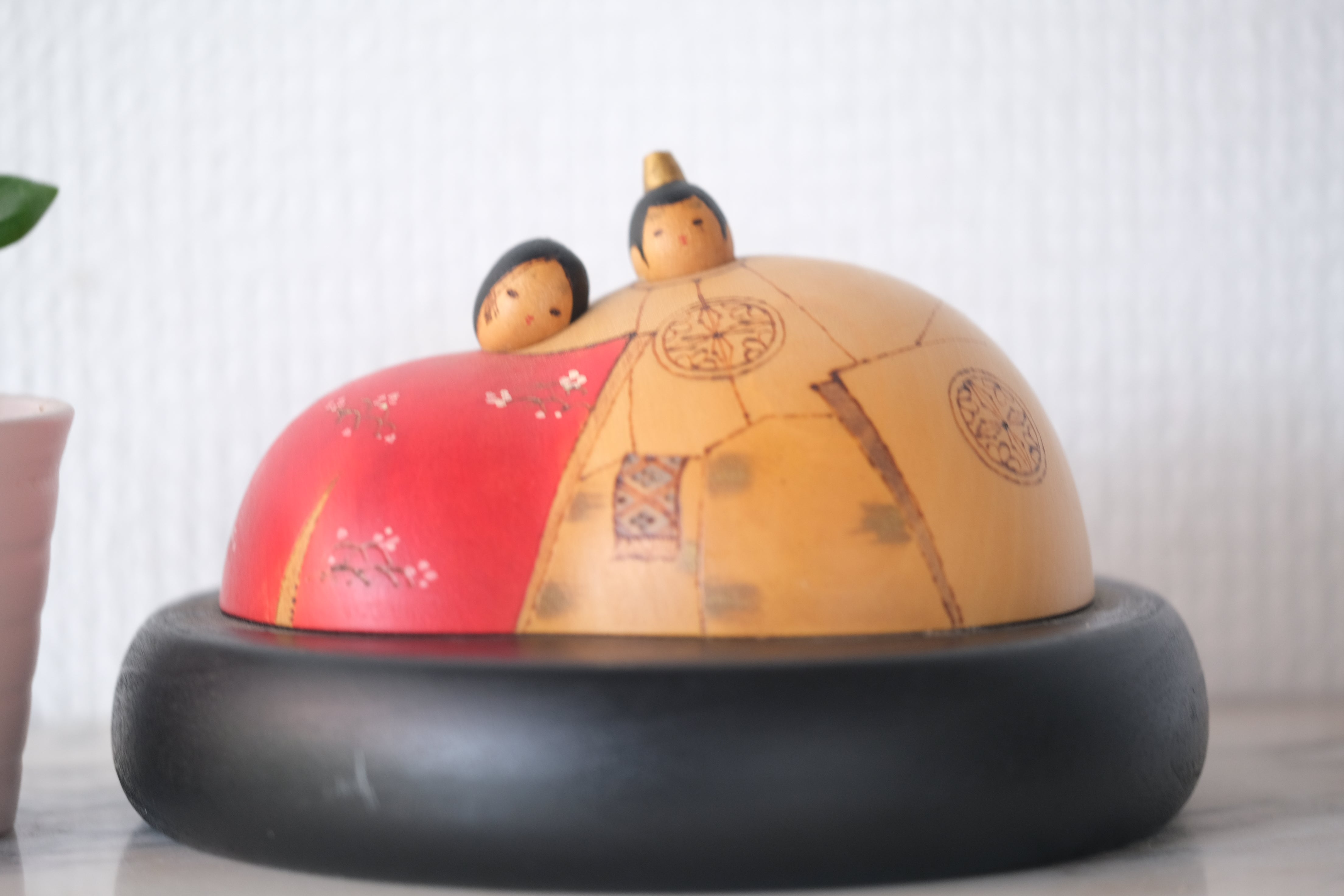 Exclusive Pair of Vintage Creative Kokeshi by Sansaku Sekiguchi 関口 三作 (1925-2018) | 9 cm