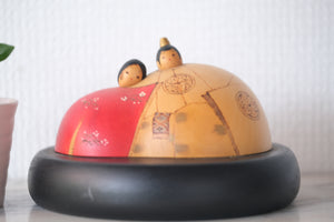 Exclusive Pair of Vintage Creative Kokeshi by Sansaku Sekiguchi 関口 三作 (1925-2018) | 9 cm