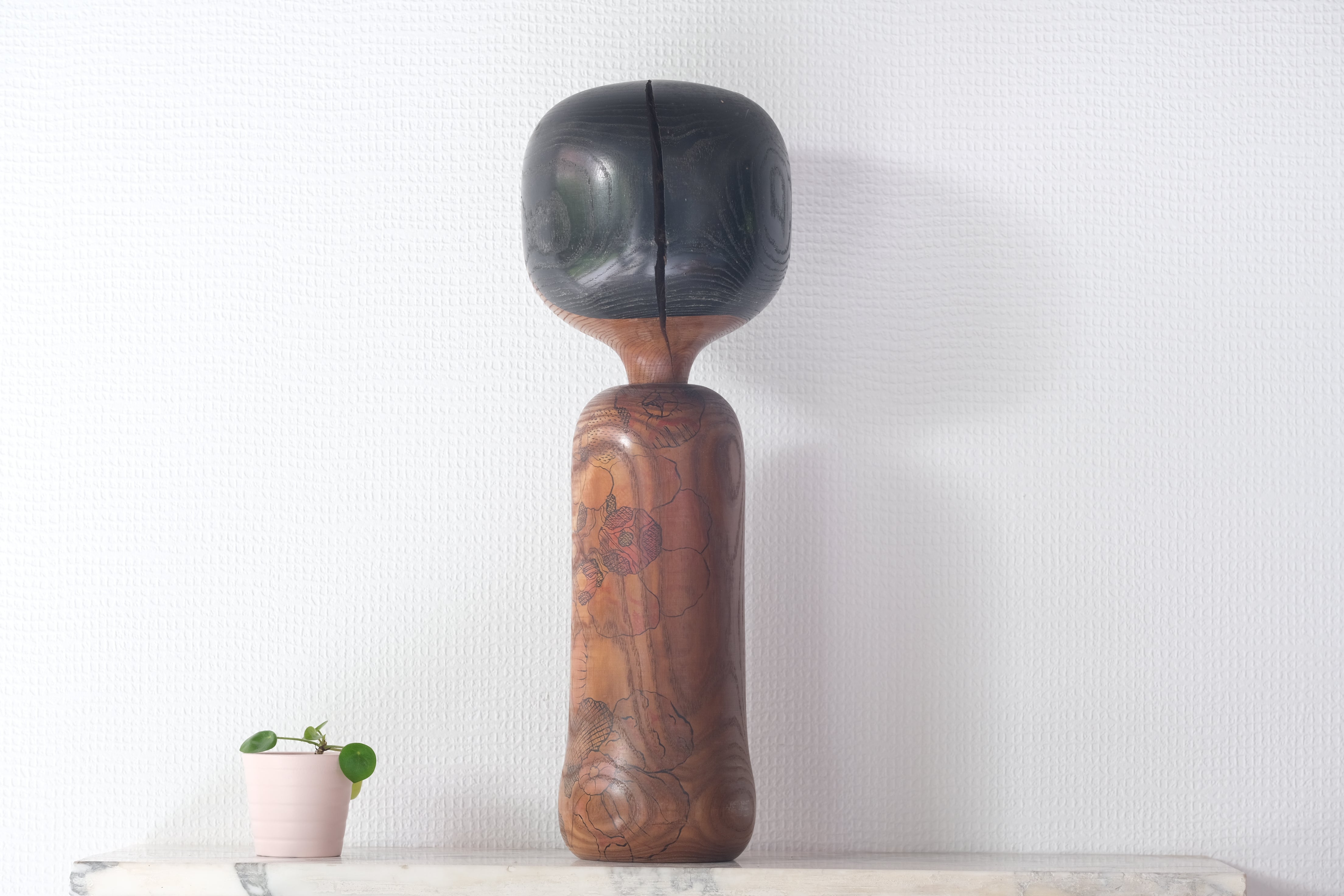 Exclusive Vintage Sosaku Kokeshi by Hideo Ishihara (1925-1999) | 44,5 cm