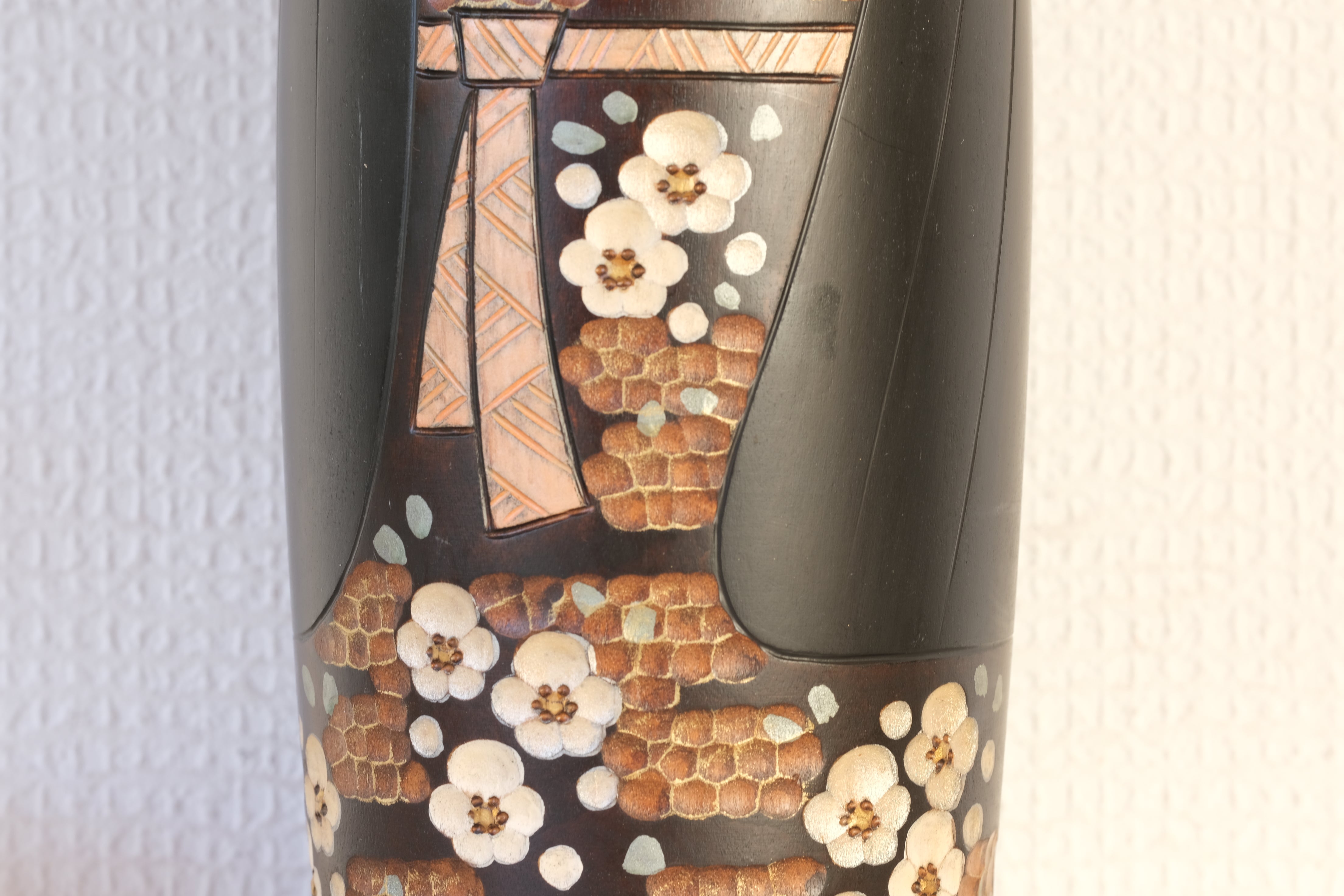 Exclusive Vintage Kokeshi By Kaoru Nozawa (1930-) | Titled: 深草 - Fukakusa | 25,5 cm