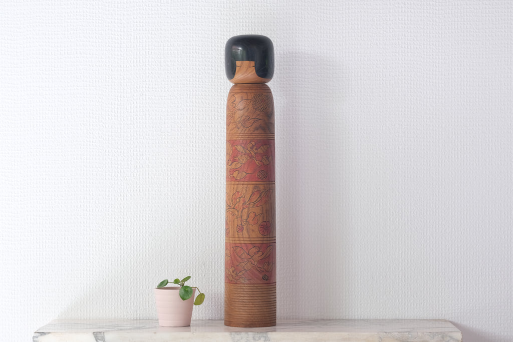 Exclusive Vintage Sosaku Kokeshi by Hideo Ishihara (1925-1999) | 46,5 cm