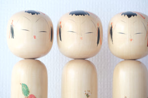 Set of Three Vintage Creative Kokeshi By The Famous Takahashi Hajime (1918-2002) | 23,5 cm