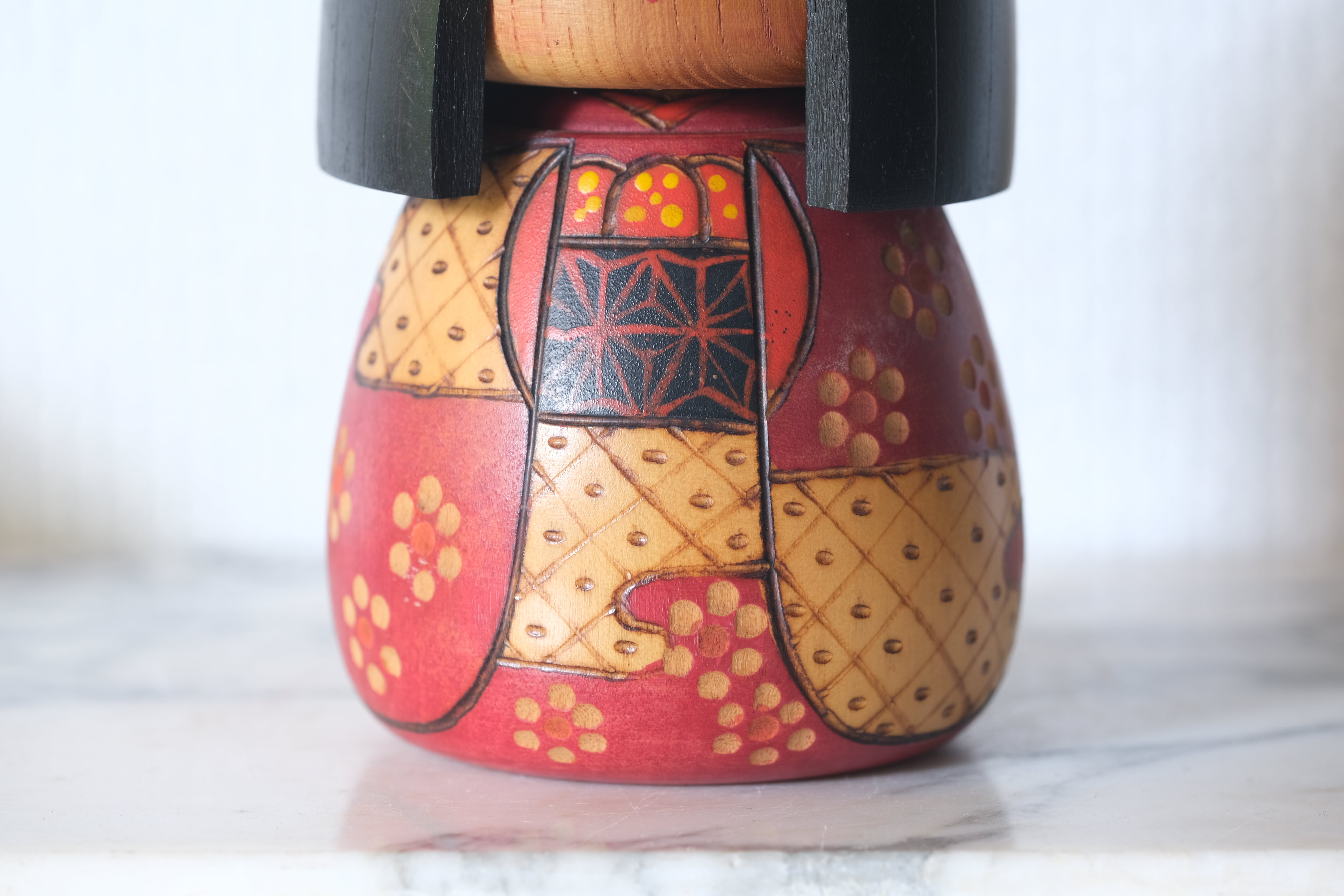 Rare Vintage Gumma Kokeshi By Kazuo Takamizawa 高見沢一夫 (1927-) | 14,5 cm