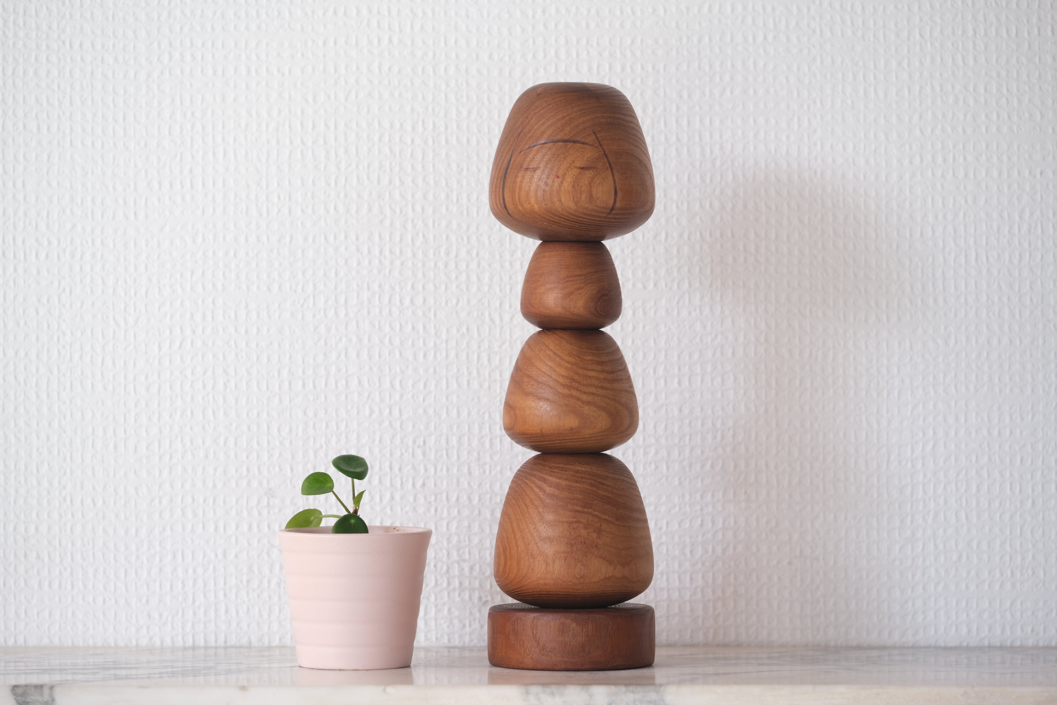 Exclusive Vintage Creative Kokeshi By Takeda Masashi 武田 まさし (1930-2015) | Modular System | Dated: 1987 | 25,5 cm