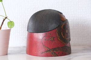 Exclusive Vintage Sosaku Kokeshi by Watanabe Yuji 渡辺雄二 (1951-) | Numbered:  7 out of 50 | 10 cm