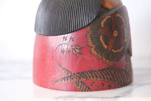 Exclusive Vintage Sosaku Kokeshi by Watanabe Yuji 渡辺雄二 (1951-) | Numbered:  7 out of 50 | 10 cm