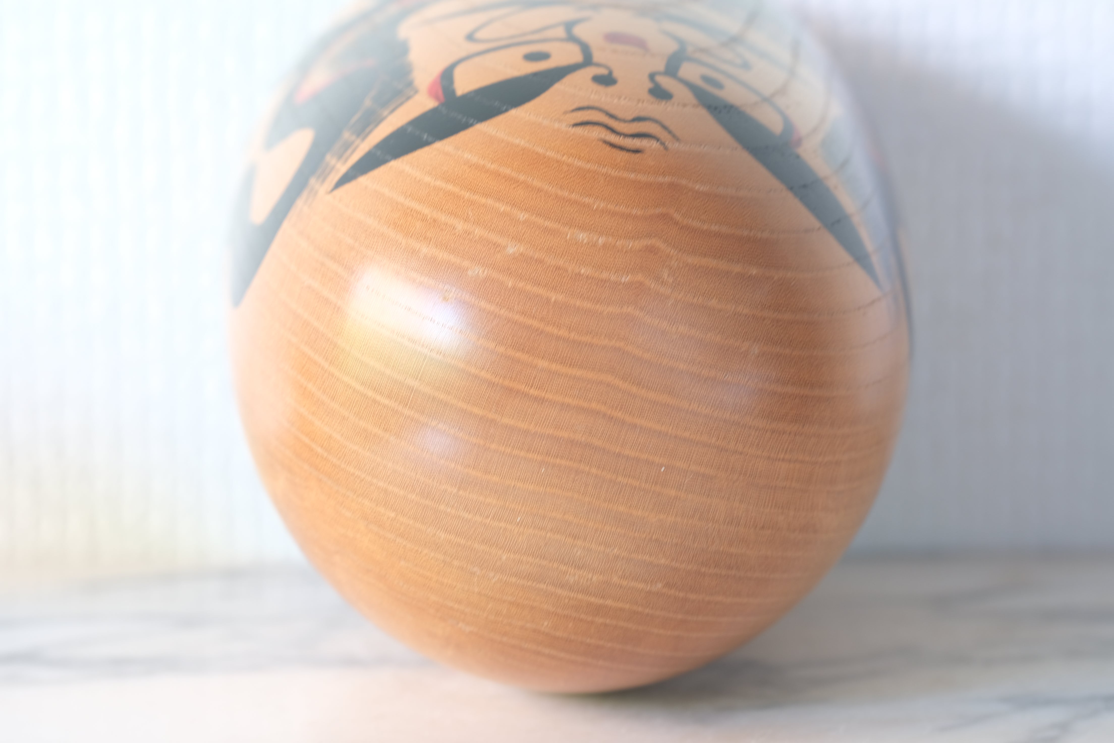 Large Vintage Daruma | Monochrome | 19 cm