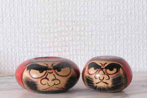 Small Stacked Vintage Daruma Tower | 7 cm