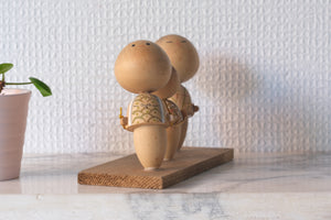 Rare Vintage Creative Kokeshi by Issetsu Kuribayashi (1924-2011) | 9,5 cm