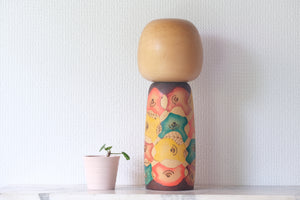 Rare vintage Creative Kokeshi by Yuji Kawase (1938-) | 30,5 cm