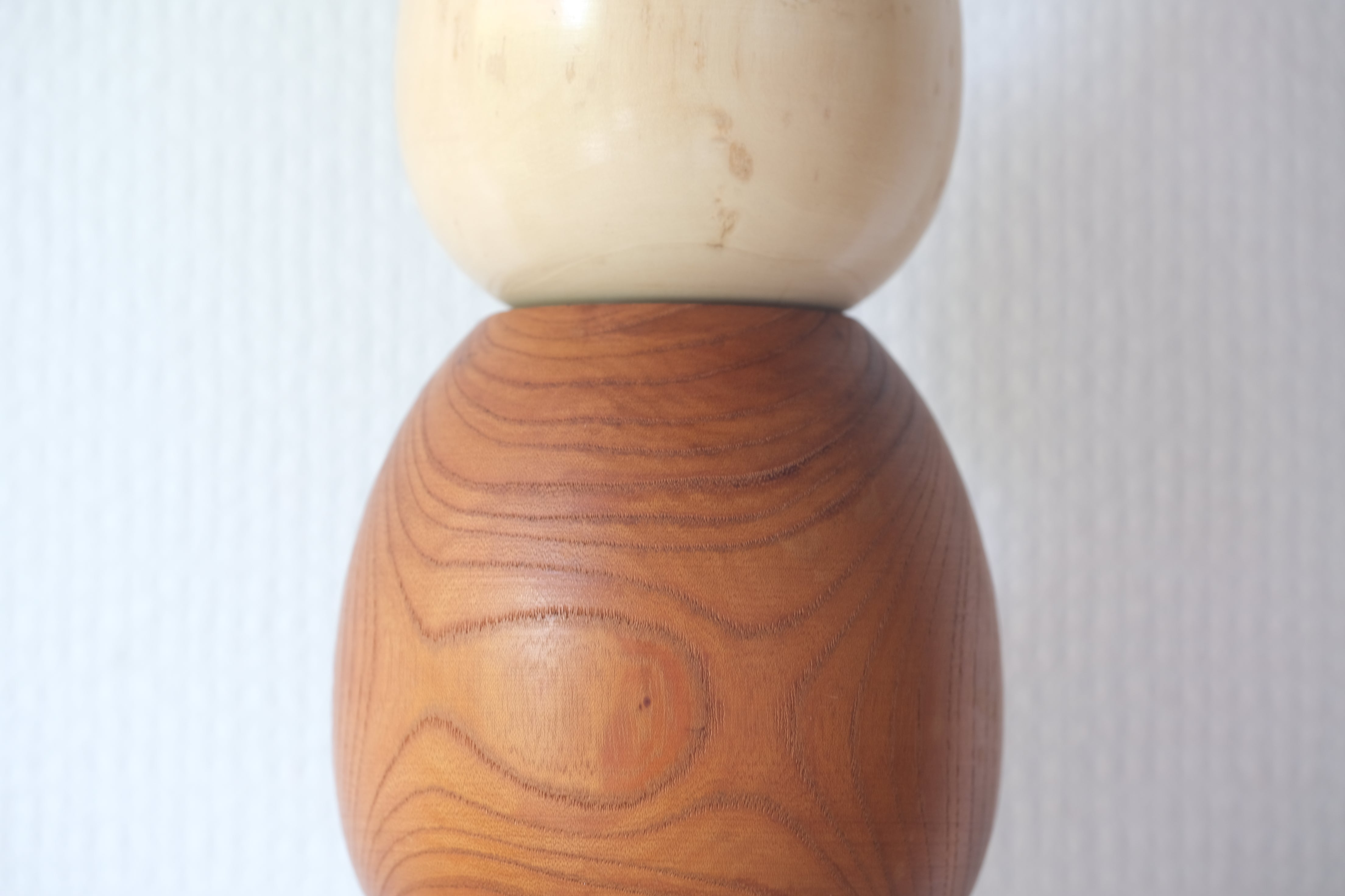 Rare Vintage Creative Kokeshi by Miyajima Muhitsu 宮島 無筆 (1929-) | Title: あじさい - Hydrangea | 31,5 cm