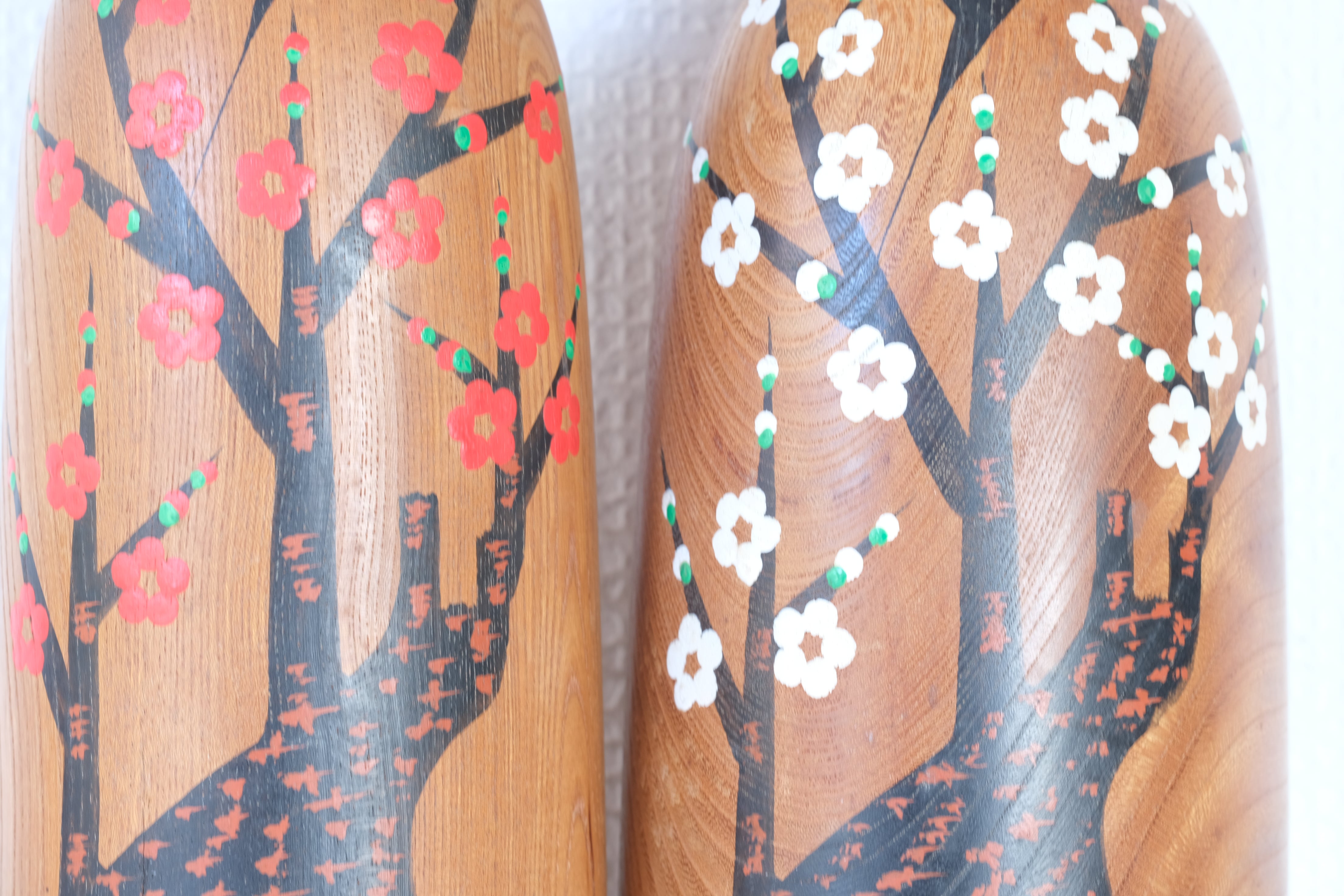Exclusive Pair of Vintage Kijiyama Kokeshi by Onodera Koraku | 30 cm